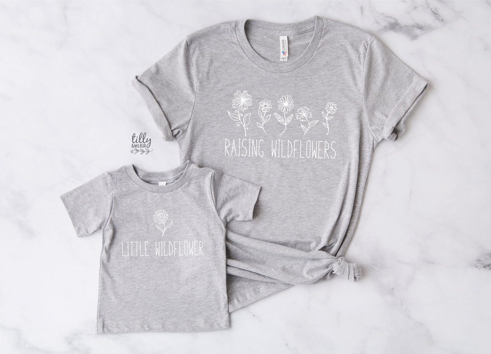 Raising Wildflowers T-Shirt, Little Wildflower T-Shirt, Mummy And Me Outfit, Matching Mummy And Me Shirt, Mum and Baby Shirts, Mother&#39;s Day