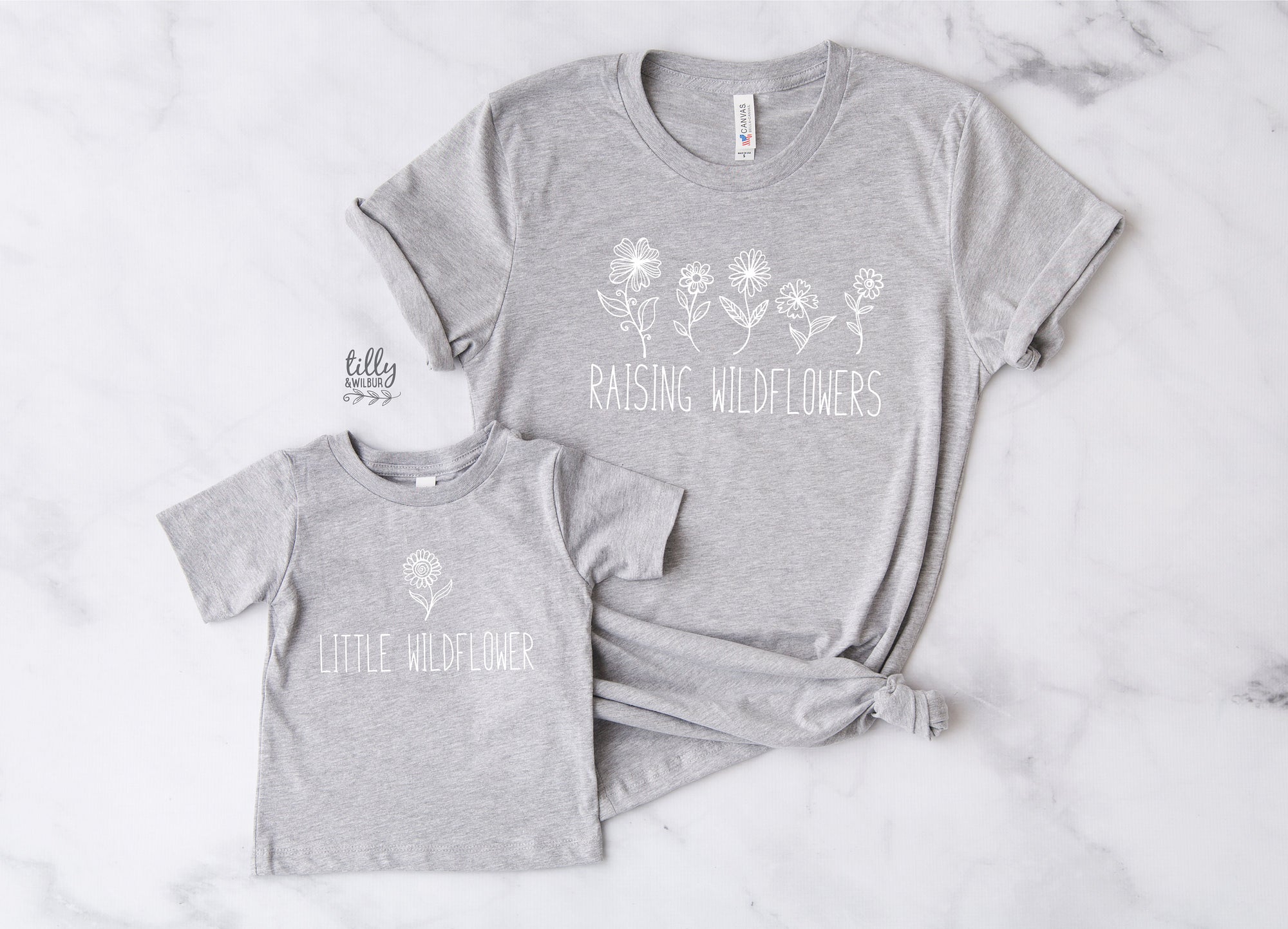 Raising Wildflowers T-Shirt, Little Wildflower T-Shirt, Mummy And Me Outfit, Matching Mummy And Me Shirt, Mum and Baby Shirts, Mother&#39;s Day