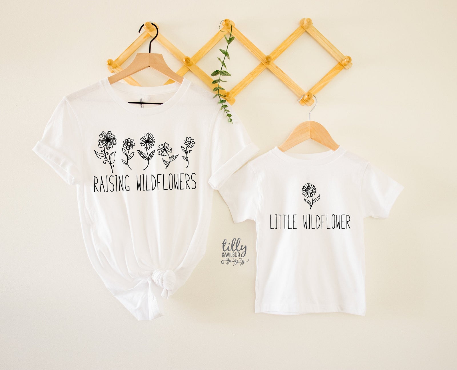 Raising Wildflowers T-Shirt, Little Wildflower T-Shirt, Mummy And Me Outfit, Matching Mummy And Me Shirt, Mum and Baby Shirts, Mother&#39;s Day
