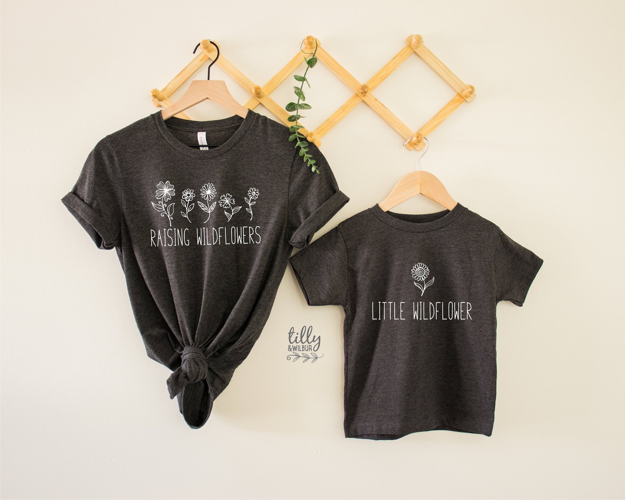 Raising Wildflowers T-Shirt, Little Wildflower T-Shirt, Mummy And Me Outfit, Matching Mummy And Me Shirt, Mum and Baby Shirts, Mother&#39;s Day