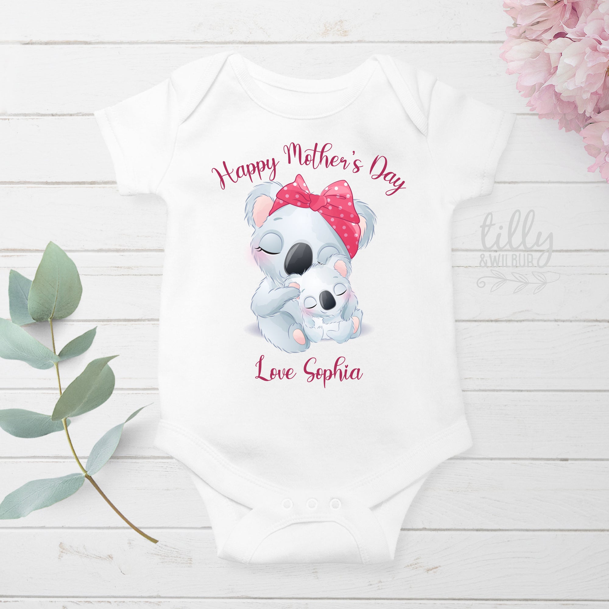 Mother&#39;s Day Onesies®, Happy Mother&#39;s Day Onesies®, Personalised Mother&#39;s Day Onesies®, 1st Mother&#39;s Day Baby Bodysuit, Mummy I Love You