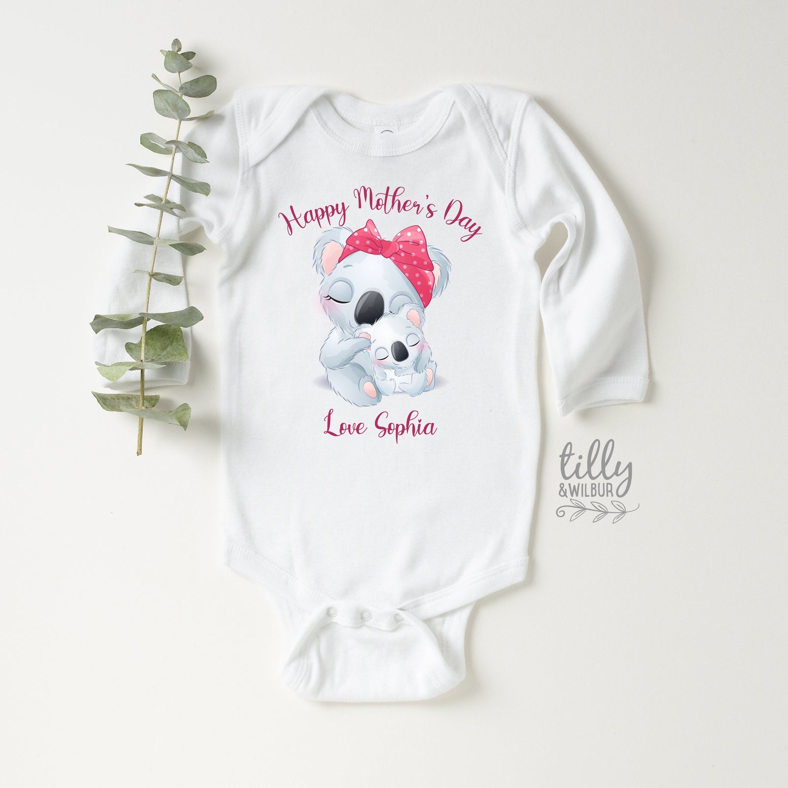 Mother&#39;s Day Onesies®, Happy Mother&#39;s Day Onesies®, Personalised Mother&#39;s Day Onesies®, 1st Mother&#39;s Day Baby Bodysuit, Mummy I Love You