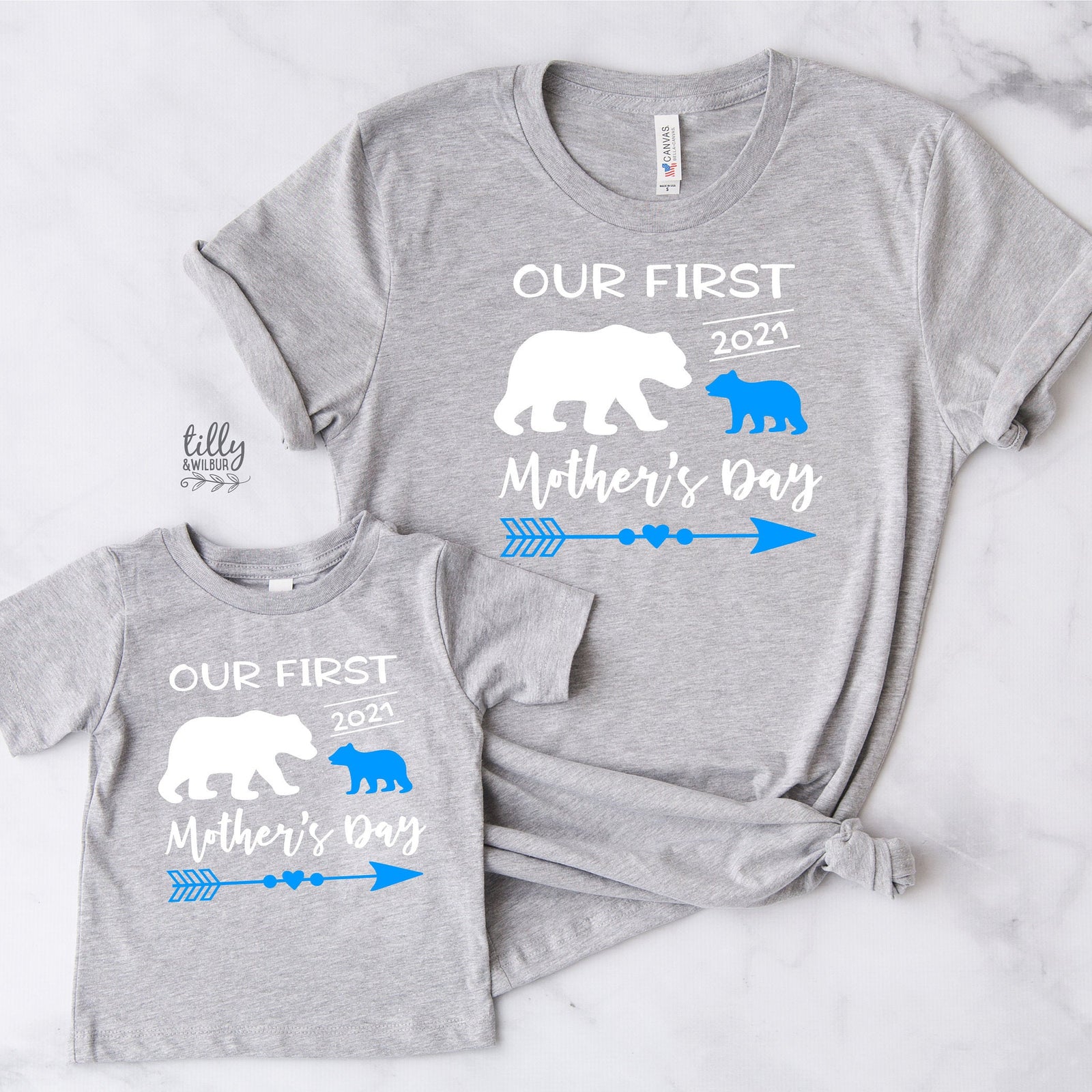 Our First Mother&#39;s Day 2021 Mother And Baby Matching Set, Mother&#39;s Day Gift, Mummy And Me Matching Outfits, 1st Mother&#39;s Day 2021 Gift
