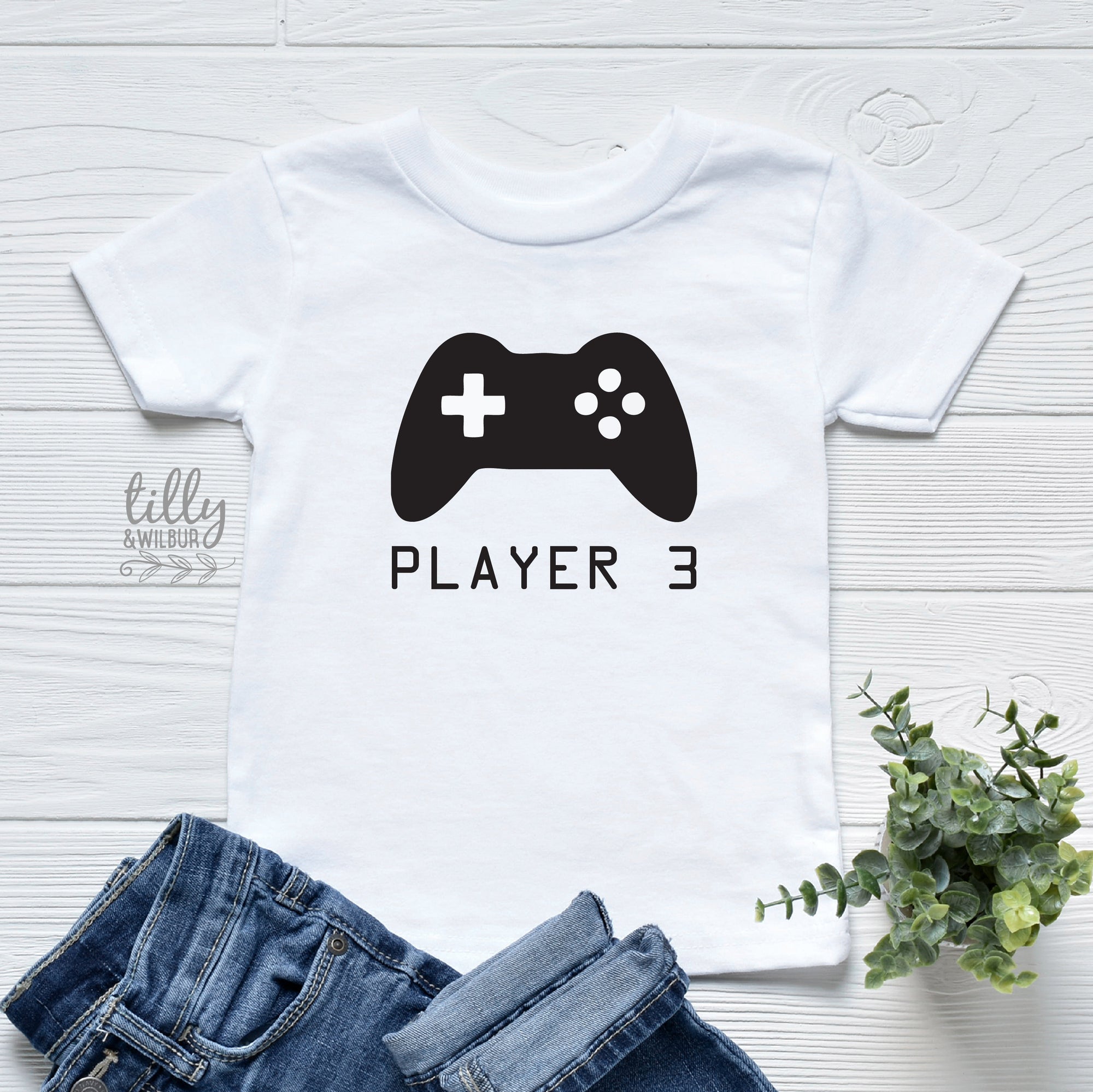 Player 3 T-Shirt, Player 1 Player 2 Set, Mother Daughter, Father Son, Matching Dad Baby, Sibling Set, Gaming, Xbox Clothing, Gamer Clothing