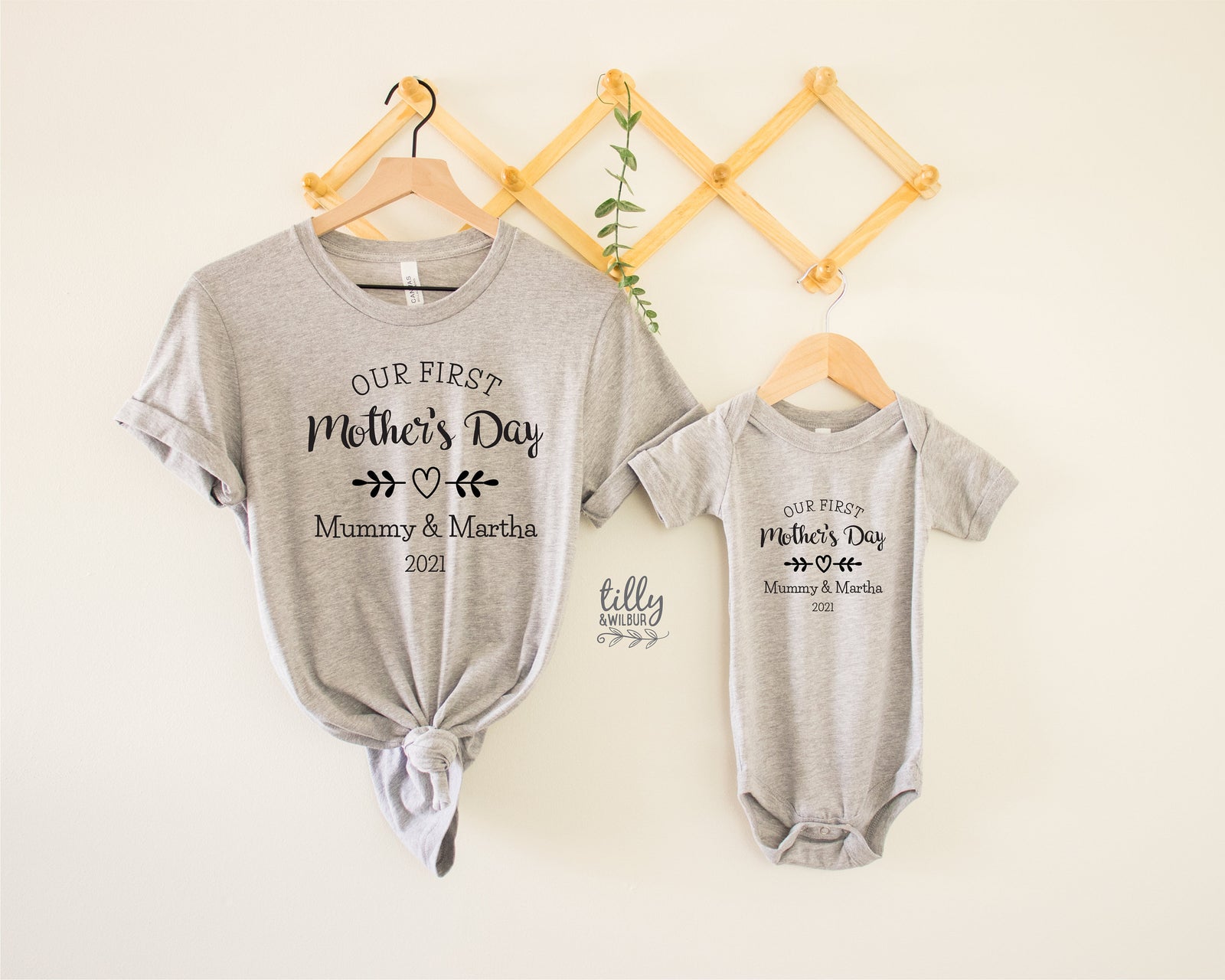 Our First Mother&#39;s Day 2021 Matching Outfits, Mother And Baby Mother&#39;s Day T-Shirts, Mothers Day Gift, Mummy & Me Matching, 1st Mother&#39;s Day