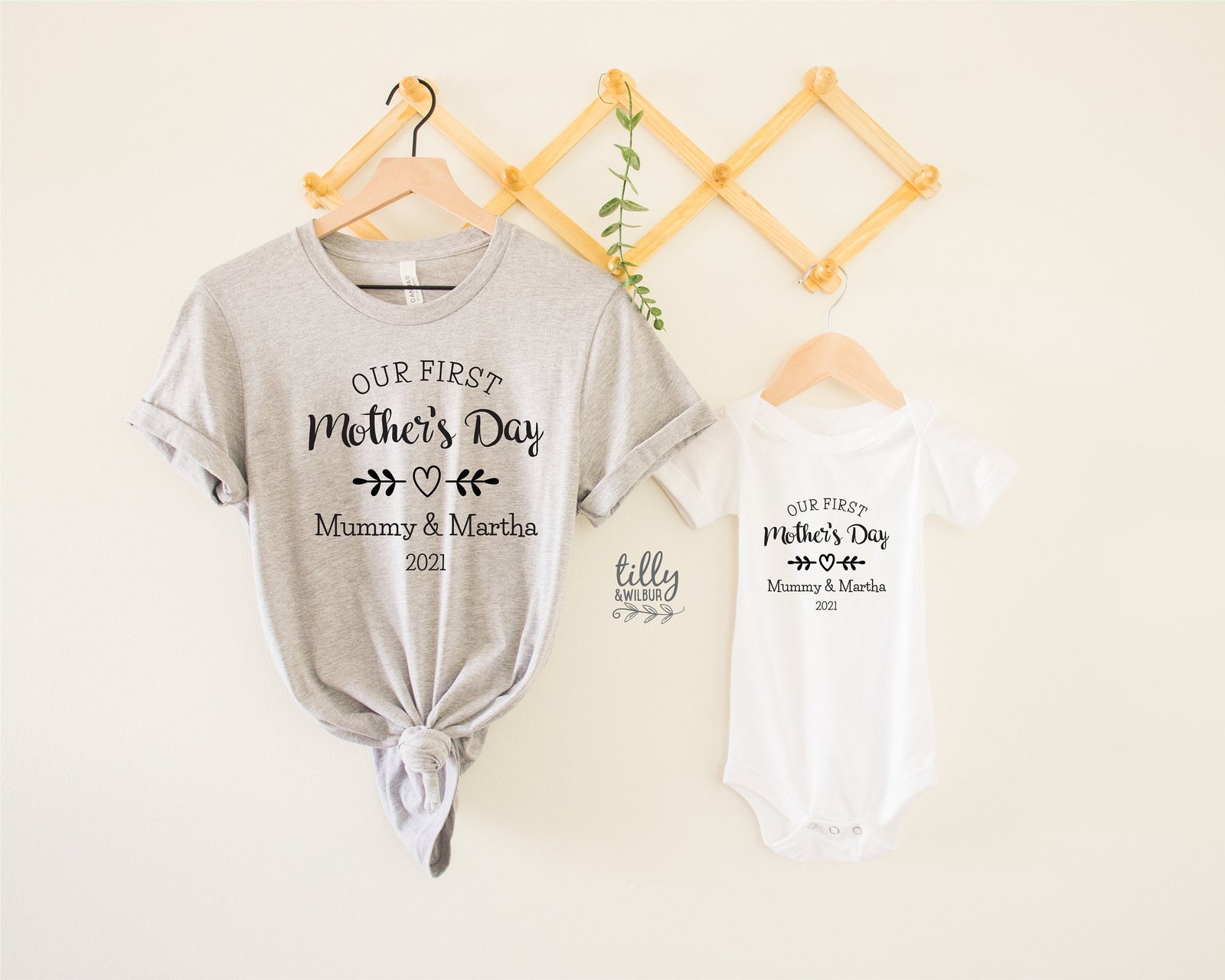 Our First Mother&#39;s Day 2021 Matching Outfits, Mother And Baby Mother&#39;s Day T-Shirts, Mothers Day Gift, Mummy & Me Matching, 1st Mother&#39;s Day