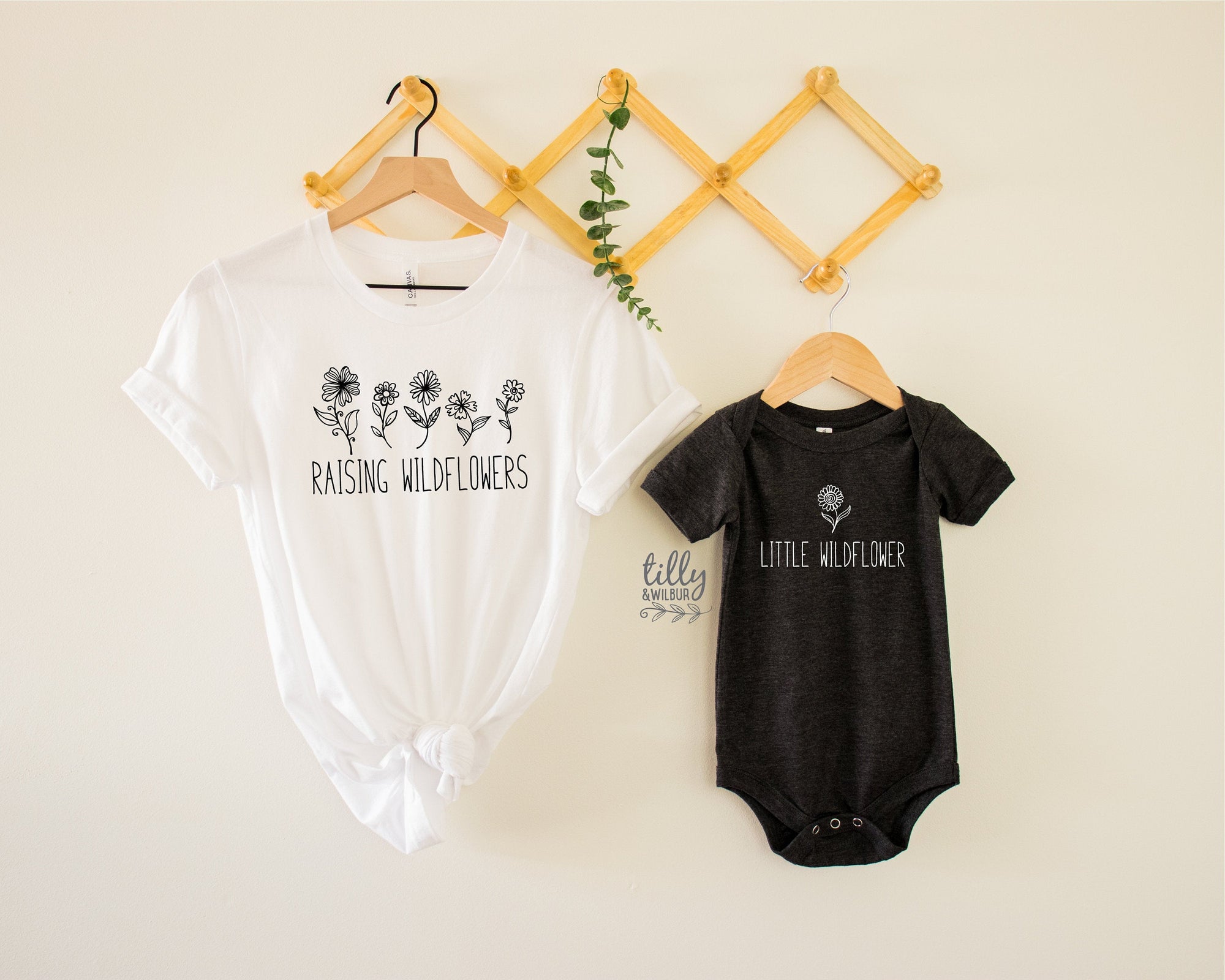 Raising Wildflowers T-Shirt, Little Wildflower T-Shirt, Mummy And Me Outfit, Matching Mummy And Me Shirt, Mum and Baby Shirts, Mother&#39;s Day