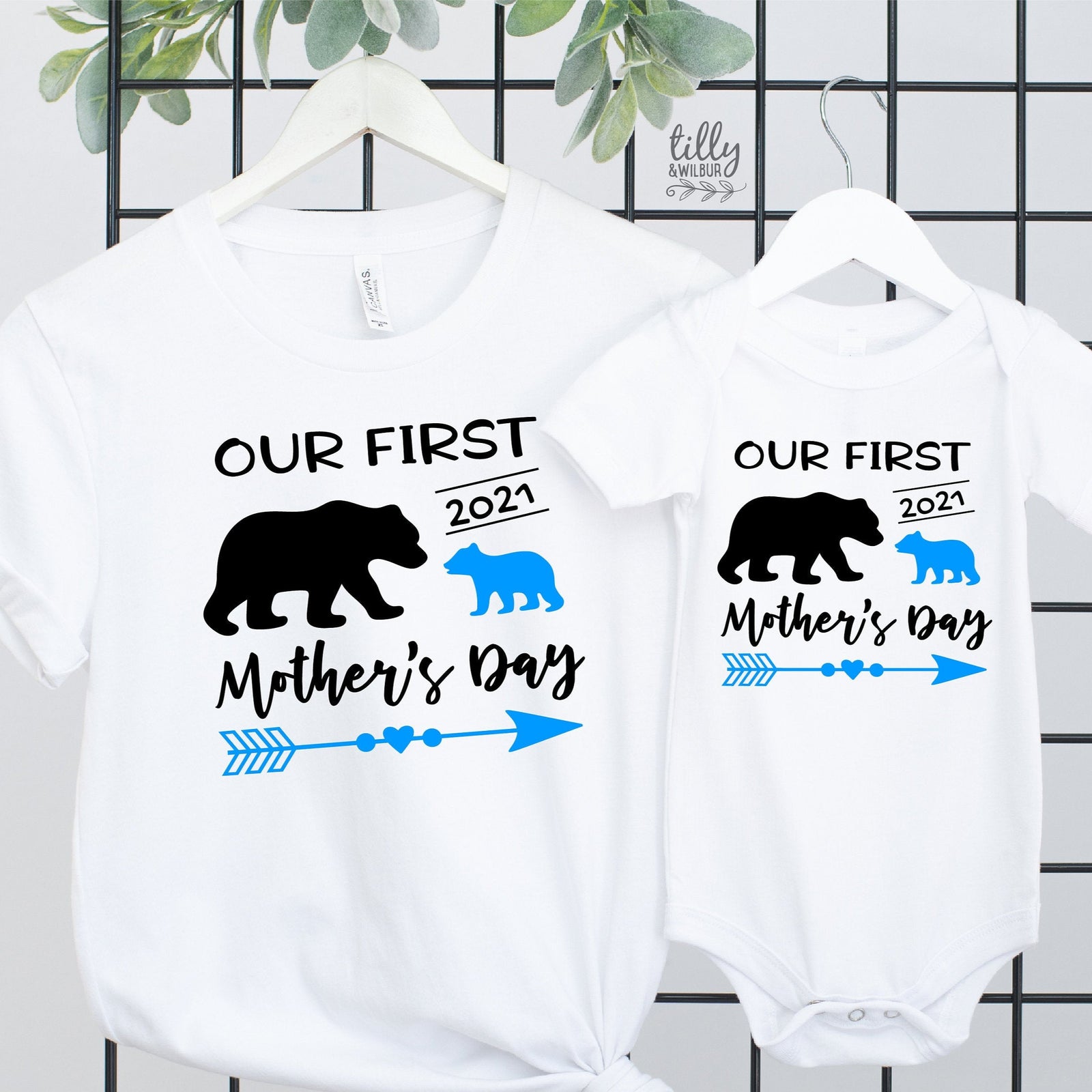 Our First Mother&#39;s Day 2021 Mother And Baby Matching Set, Mother&#39;s Day Gift, Mummy And Me Matching Outfits, 1st Mother&#39;s Day 2021 Gift