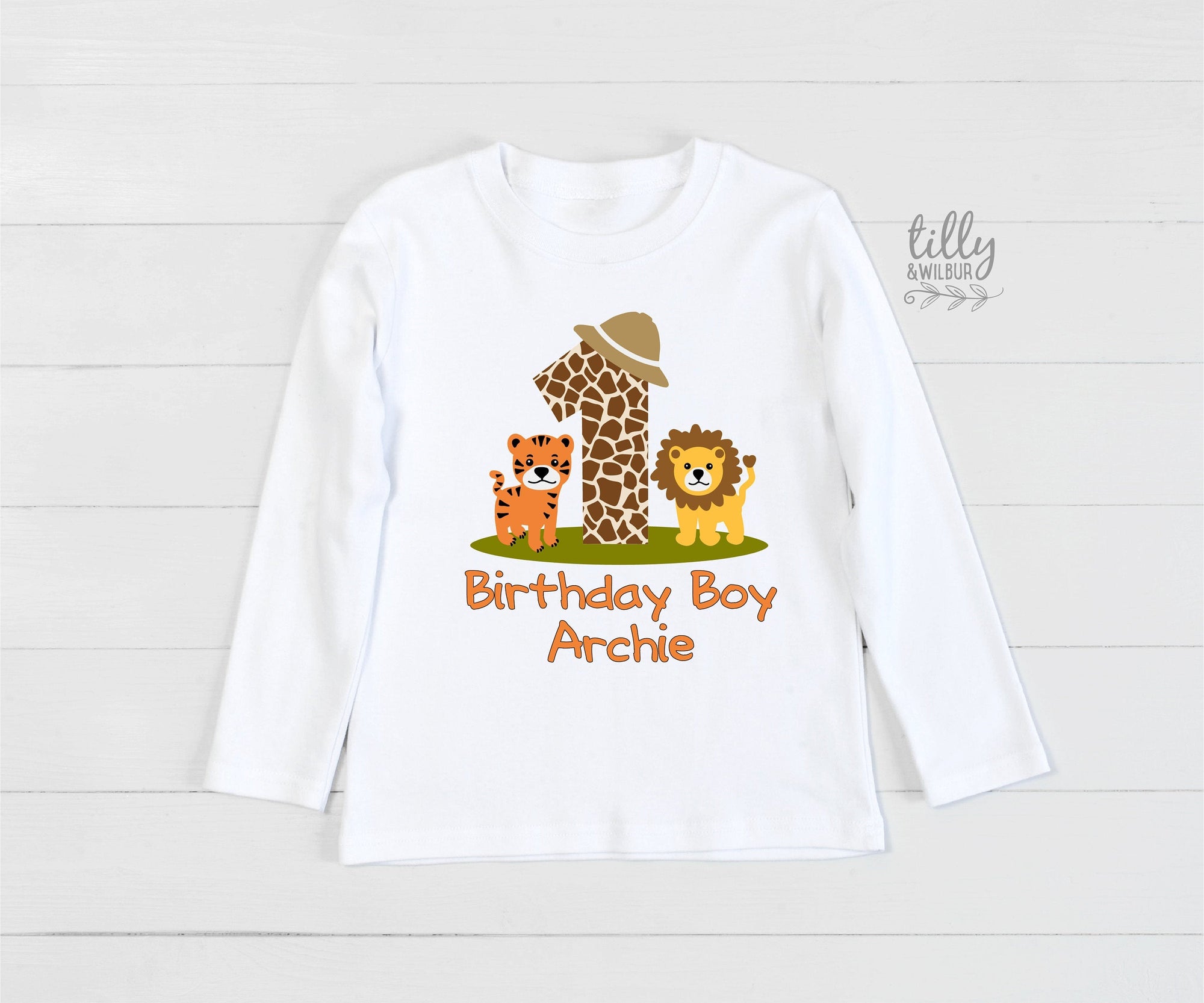 Safari Jungle 1st Birthday T-Shirt, Lion Tiger Jungle First Birthday, Boy Birthday TShirt, 1st Birthday T-Shirt, Personalised First Birthday
