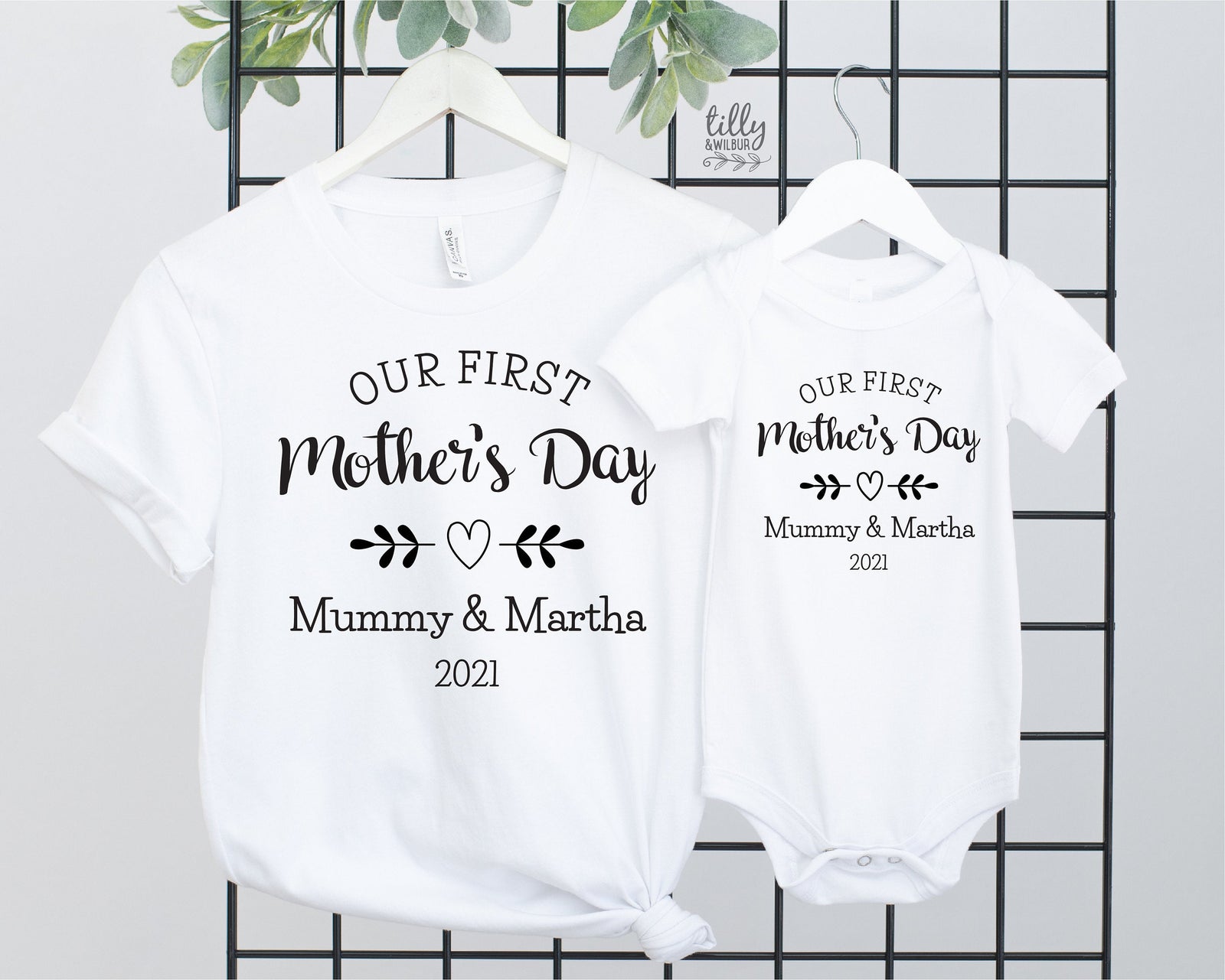 Our First Mother&#39;s Day 2021 Matching Outfits, Mother And Baby Mother&#39;s Day T-Shirts, Mothers Day Gift, Mummy & Me Matching, 1st Mother&#39;s Day