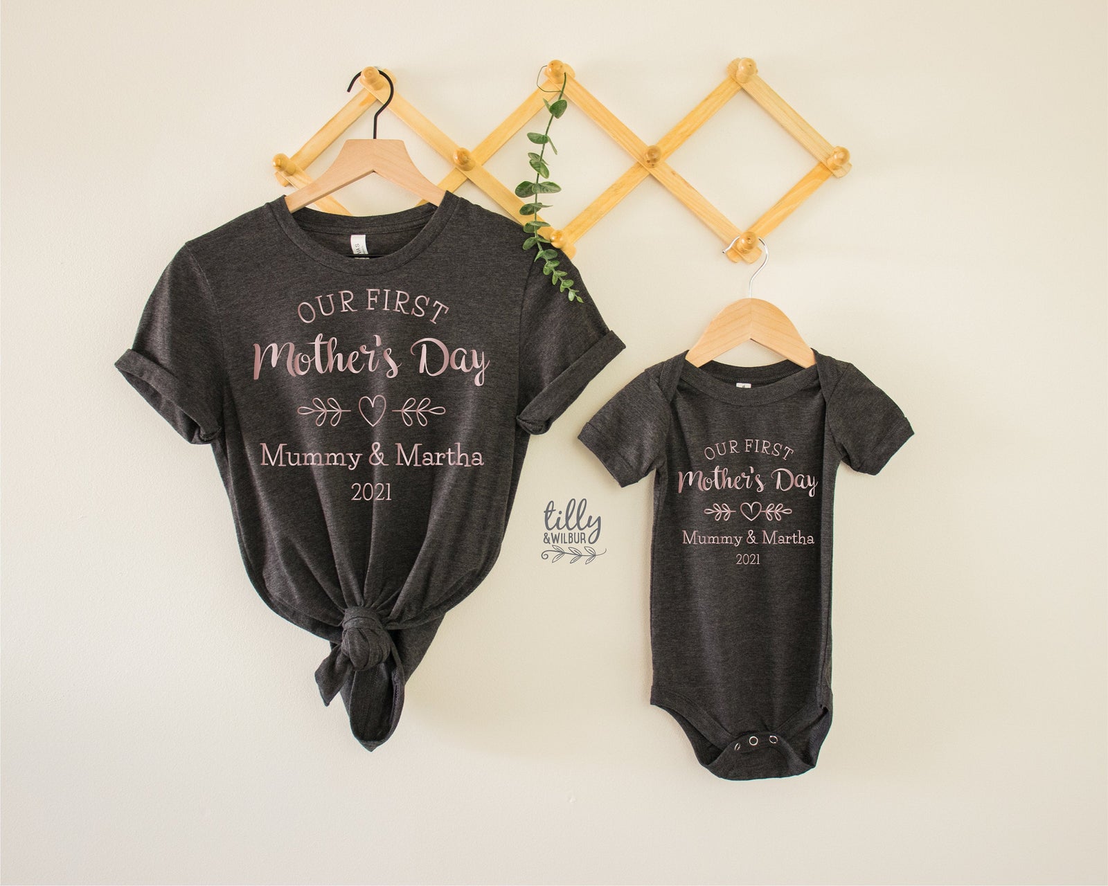Our First Mother&#39;s Day 2021 Matching Outfits, Mother And Baby Mother&#39;s Day T-Shirts, Mothers Day Gift, Mummy & Me Matching, 1st Mother&#39;s Day