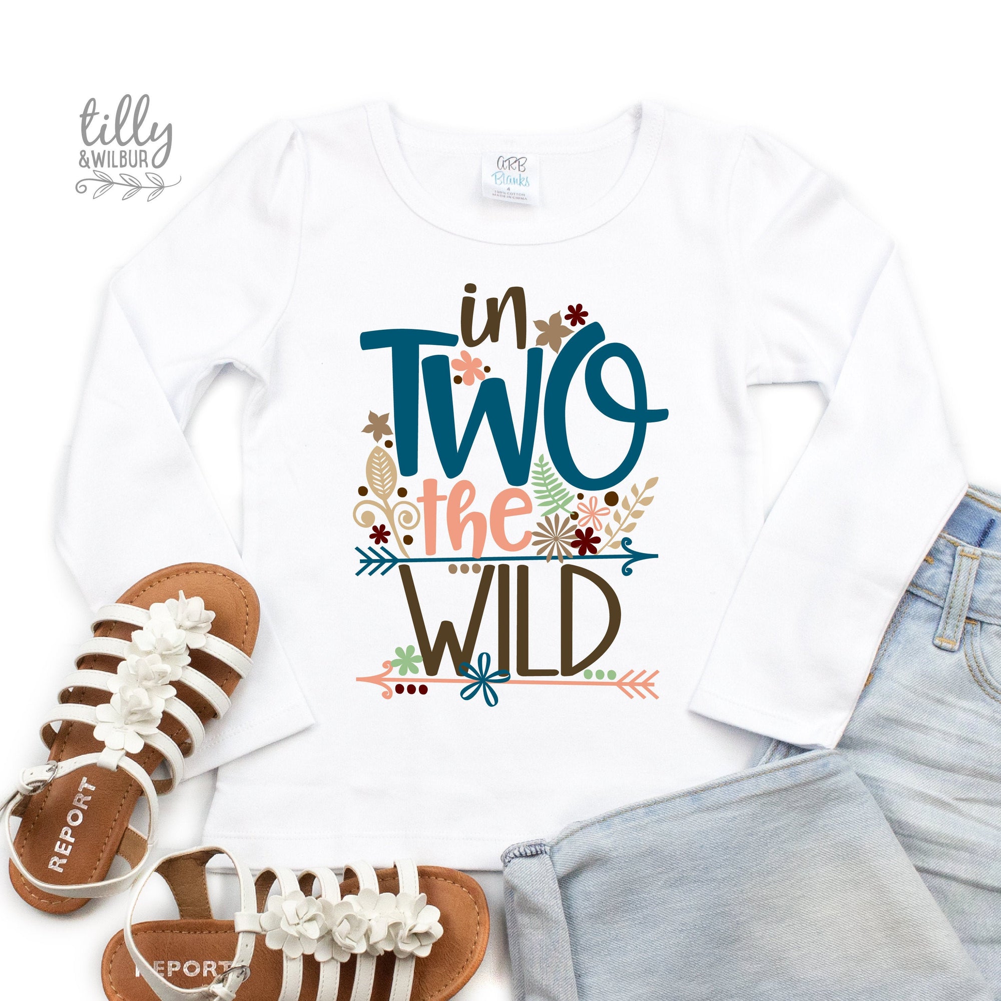 Two Wild Girls Birthday T-Shirt, Two Wild Birthday, 2 Year Old Girl, Second Birthday Gift, 2nd Birthday Present, 2nd Birthday Outfit, Girl 2