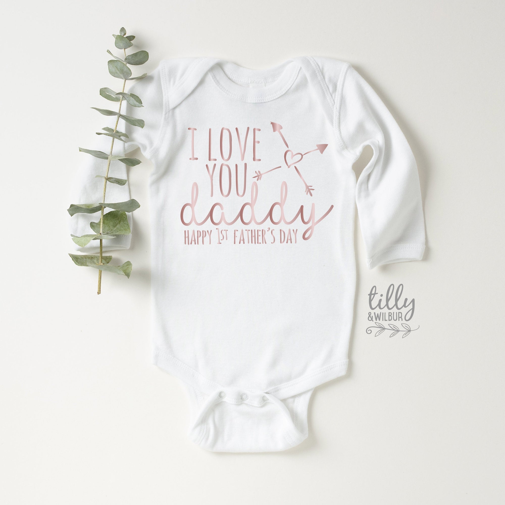 I Love You Daddy Happy 1st Father&#39;s Day, Father&#39;s Day Bodysuit, Father&#39;s Day Baby Outfit, First Fathers Day Baby Gift, Newborn Daddy Gift