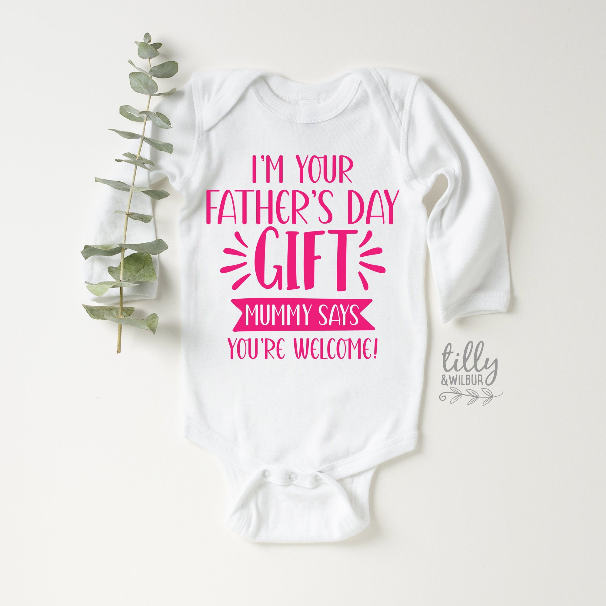 I&#39;m Your Father&#39;s Day Gift Mummy Says You&#39;re Welcome Bodysuit, First Father&#39;s Day Onesie, I Love You Daddy Happy 1st Father&#39;s Day Onesie
