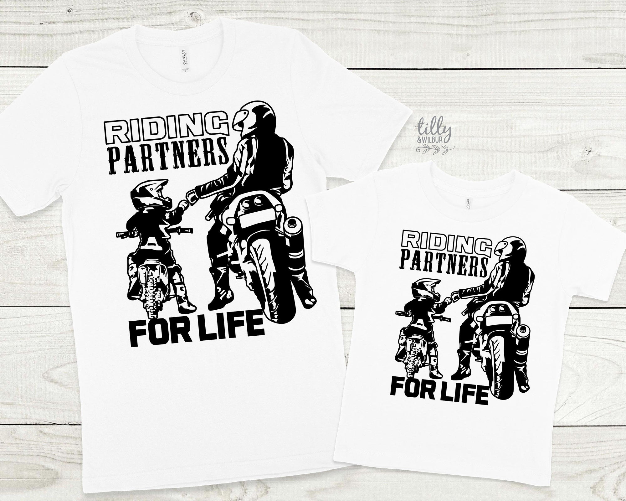 Riding Buddies For Life T-Shirts, Matching Father Son, Matching Daddy Daughter, Father&#39;s Day Gift, Trail Bikes, Dirt Bikes, Motorbikes