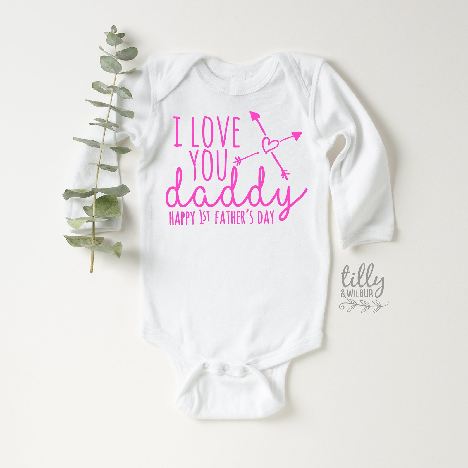 I Love You Daddy Happy 1st Father&#39;s Day, Father&#39;s Day Bodysuit, Father&#39;s Day Baby Outfit, First Fathers Day Baby Gift, Newborn Daddy Gift