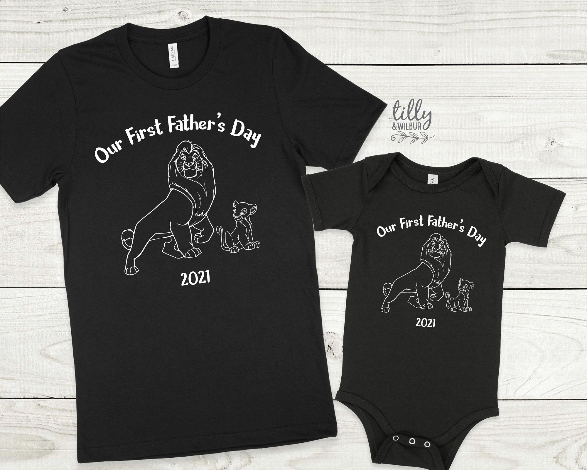 Our First Father&#39;s Day 2021 Matching Set, I Love You Daddy Happy 1st Father&#39;s Day, Matching Father&#39;s Day Outfits, 1st Father&#39;s Day Baby Gift