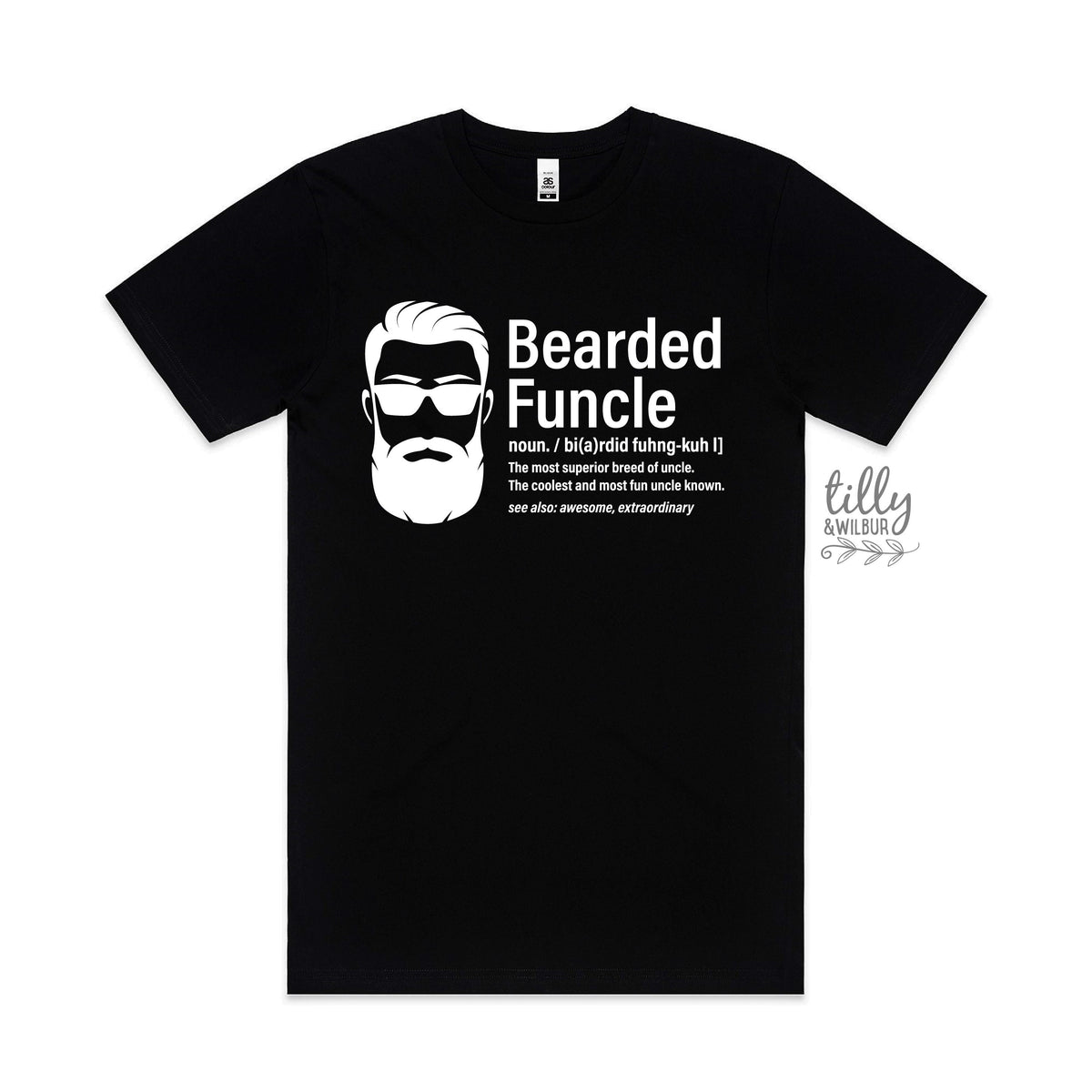 Bearded Funcle T-Shirt, Funny Uncle T-Shirt, Funny Uncle Gift, Pregnancy Announcement To Uncle, Shirts For Uncles, Funcle T-Shirt, Uncle Top