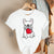 Frenchie Valentine T-Shirt, Valentine&#39;s Day T-Shirt, Wife Gift, Girlfriend Gift, Valentine&#39;s Day T-Shirt, Valentine&#39;s Day Gift, Love Heart