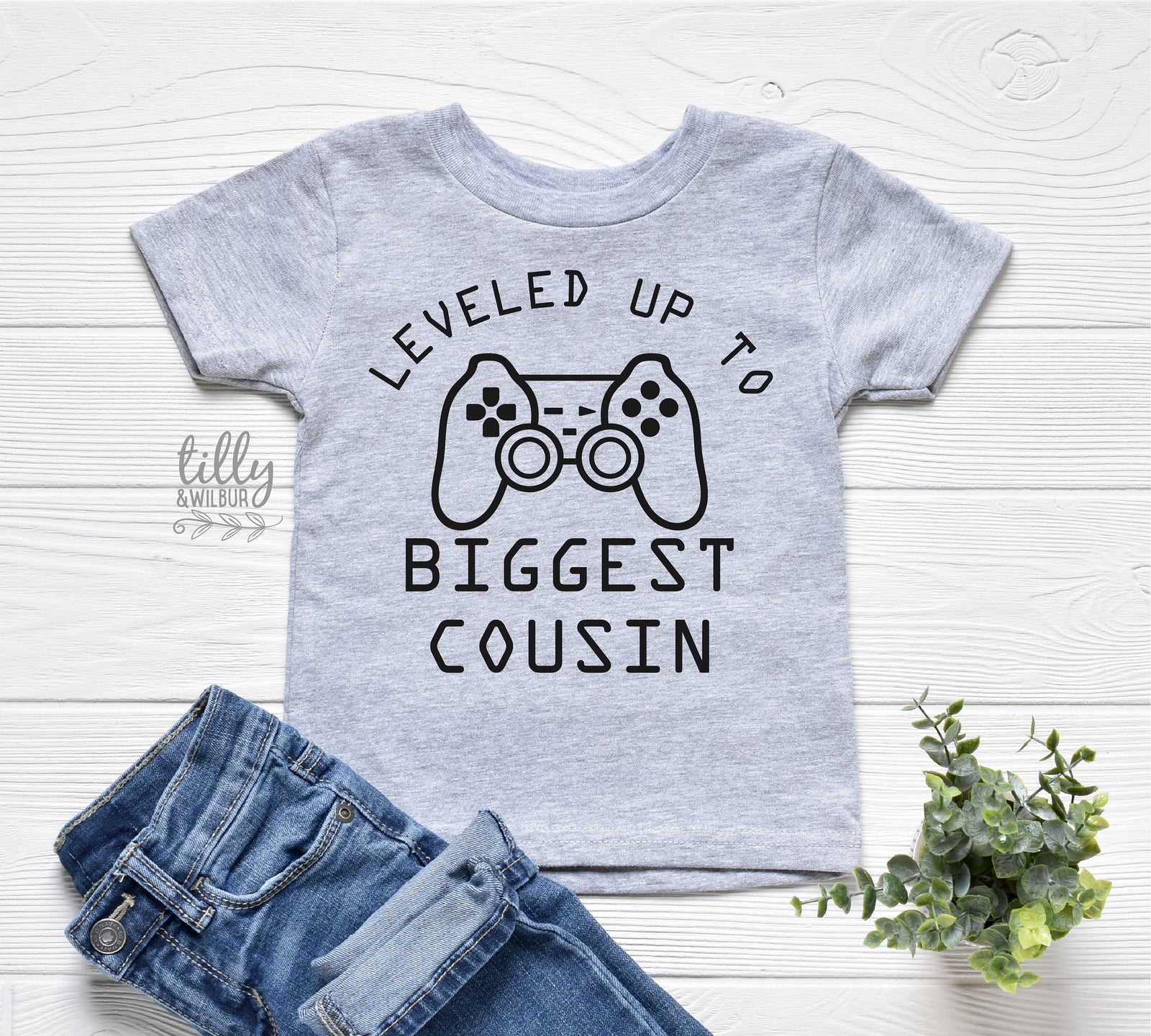 Leveled Up To Biggest Cousin T-Shirt, I'm Going To Be A Big Cousin Pregnancy Announcement T-Shirt, Big Cousin Shirt, Promoted To Big Cousin
