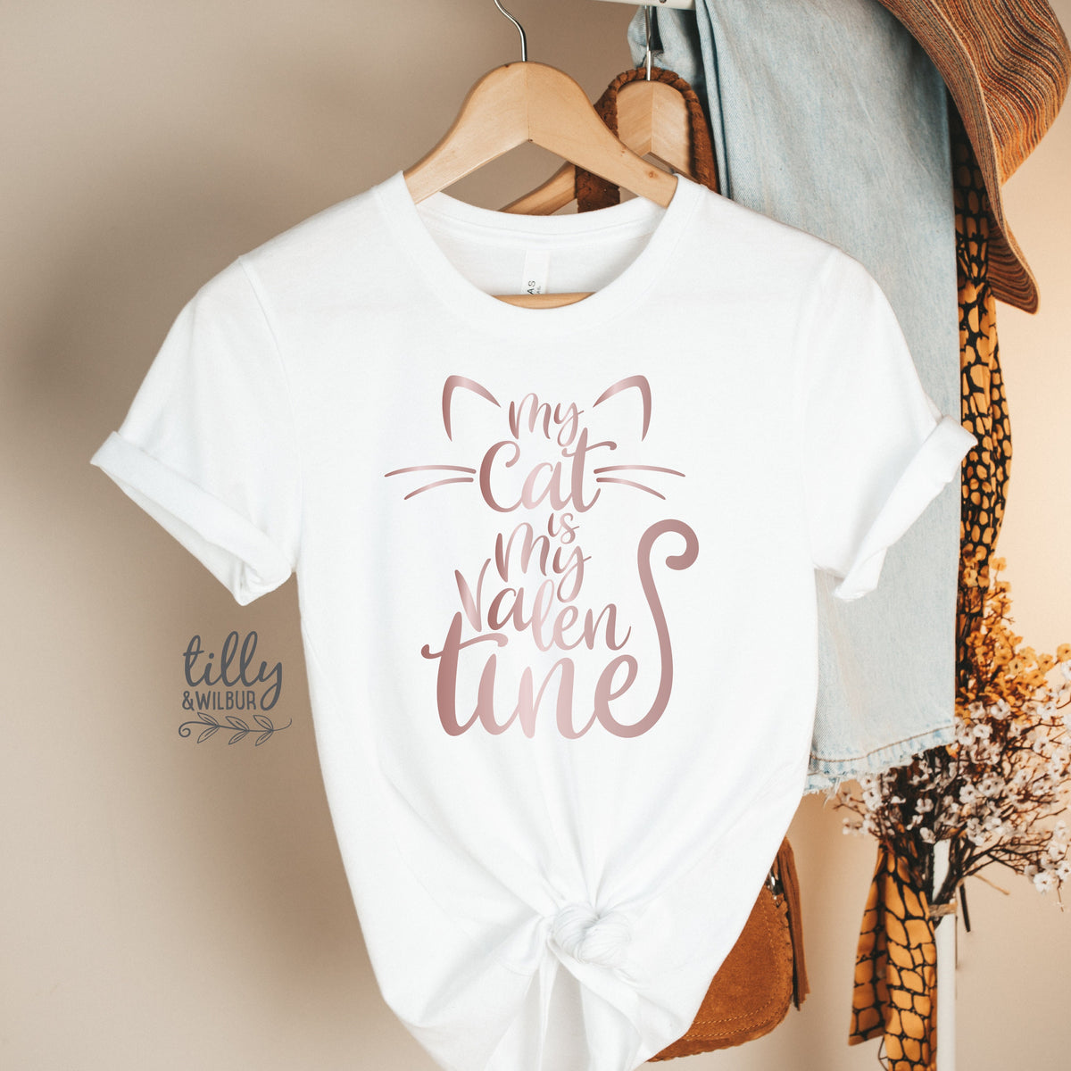 My Cat Is My Valentine T-Shirt, Valentine&#39;s Day T-Shirt, Cat Lover T-Shirt, Crazy Cat Lady T-Shirt, Wife Gift, Valentine&#39;s Day Gift, Cat Tee