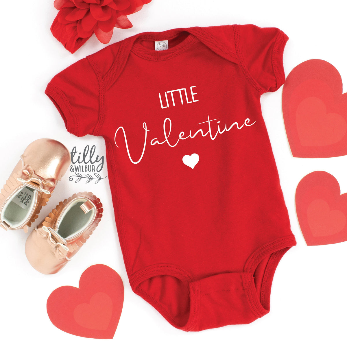 Little Valentine Baby Bodysuit, First Valentine&#39;s Day Onesie, Valentine&#39;s Day Gift, Valentine&#39;s Onesie, 1st Valentine Day Onesie, Our Little