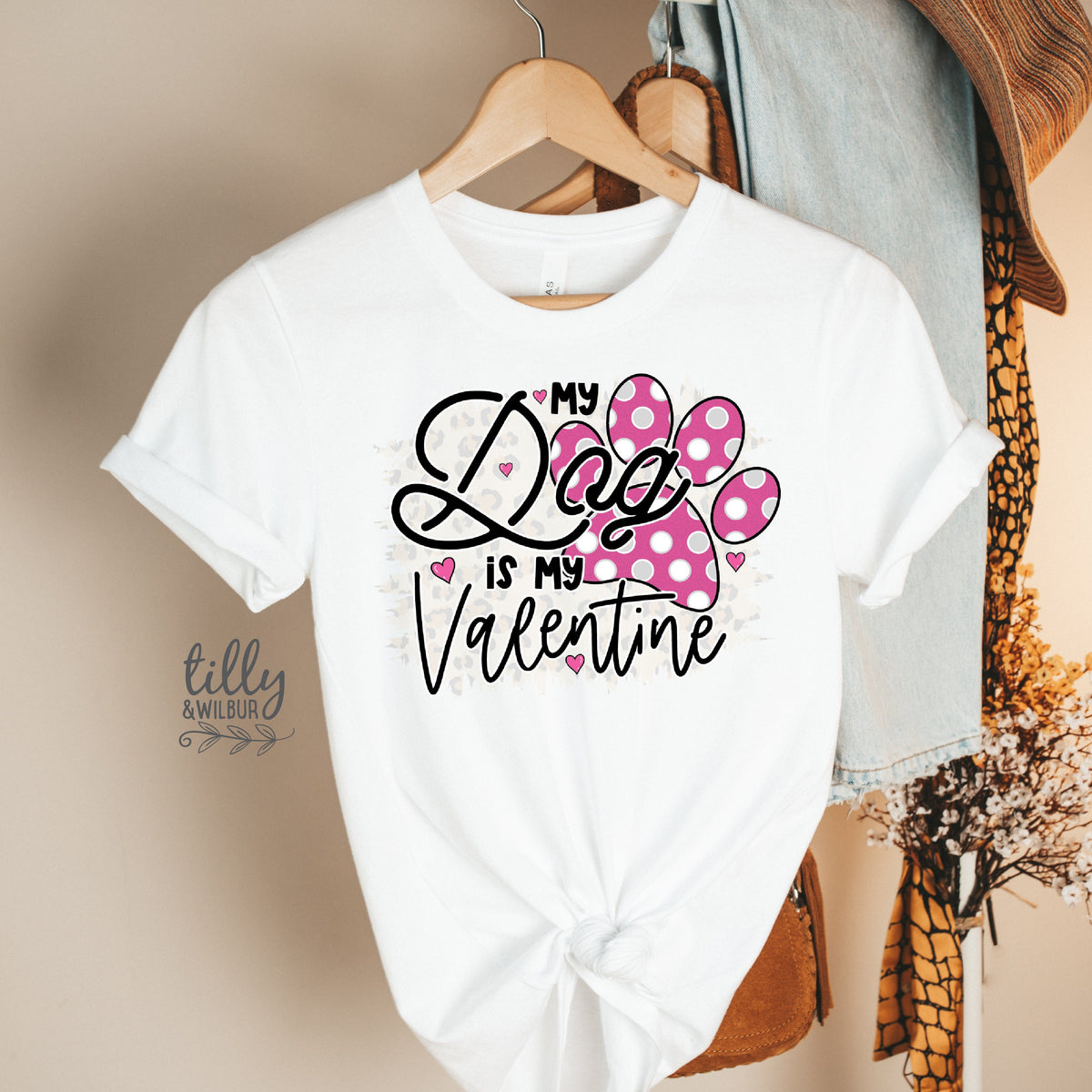 My Dog Is My Valentine T-Shirt, Valentine&#39;s Day T-Shirt, Dog Lover T-Shirt, Dog Valentine T-Shirt, Wife Gift, Valentine&#39;s Day Gift, Dog Tee