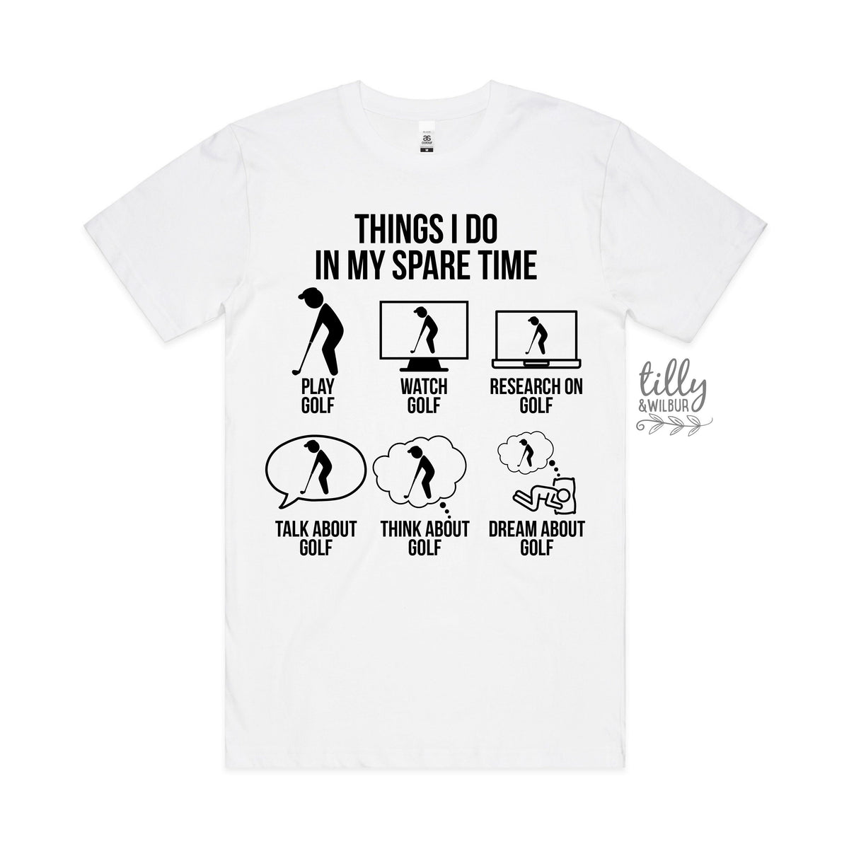 Golf T-Shirt, Things I Do In My Spare Time, Men's Golf T-Shirt, Funny Golf T-Shirt, Funny Dad T-Shirt, Golfer Gift, Men's Birthday, Golfing