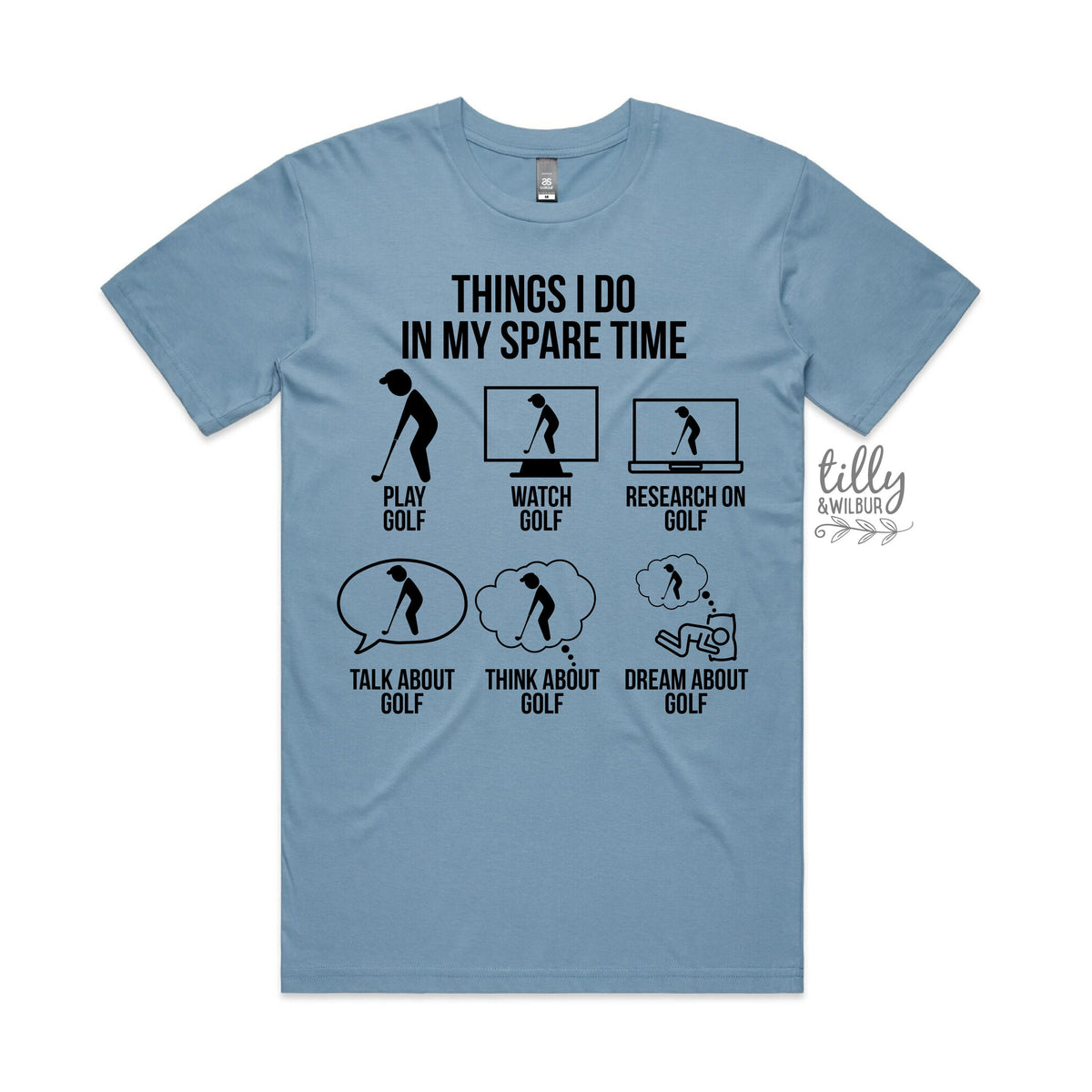 Golf T-Shirt, Things I Do In My Spare Time, Men's Golf T-Shirt, Funny Golf T-Shirt, Funny Dad T-Shirt, Golfer Gift, Men's Birthday, Golfing