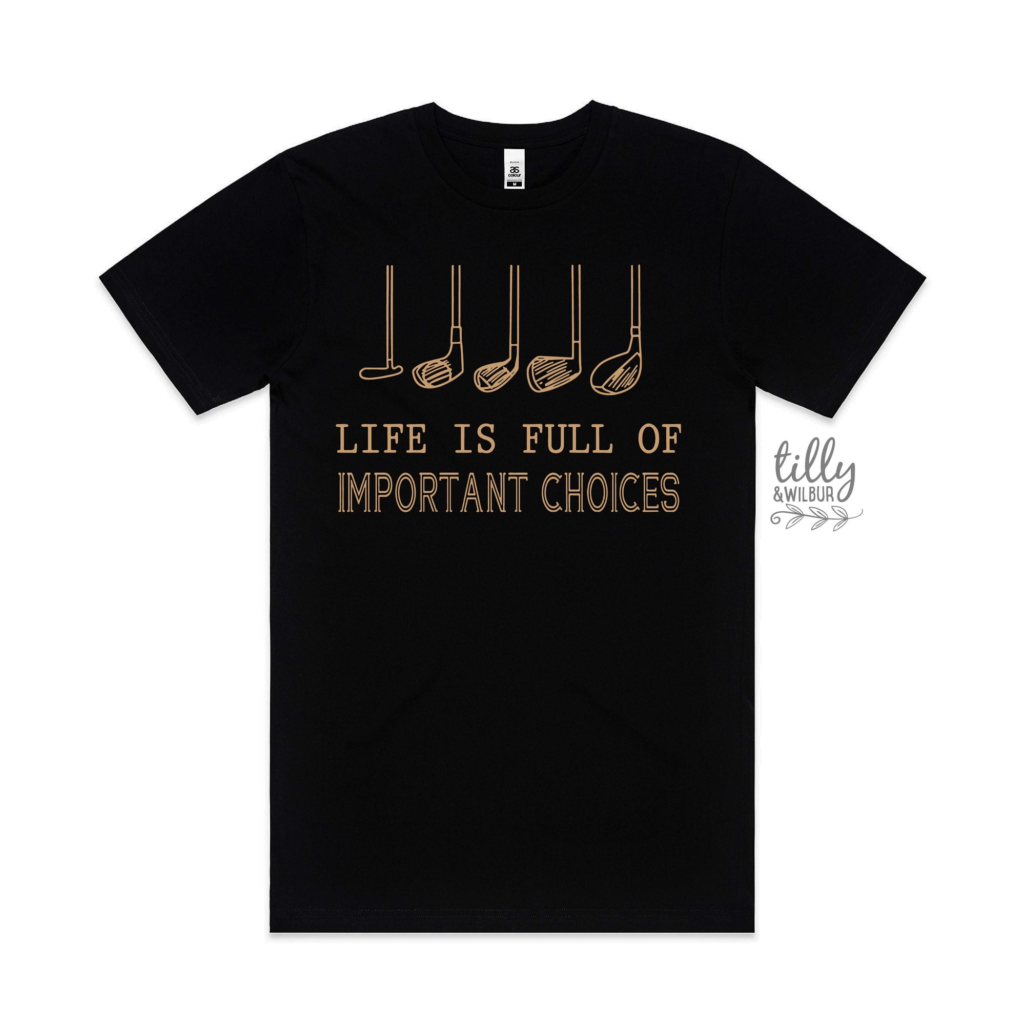 Life is Full of Important Choices T-Shirt, Gift For Golfer,  Funny Men's Golf T-Shirt, Golfer Birthday, Golf Gift For Men, Gift For Husband
