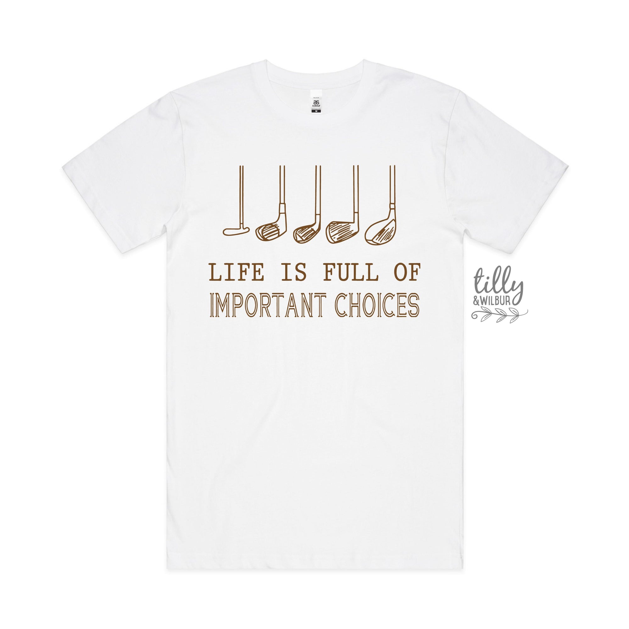 Life is Full of Important Choices T-Shirt, Gift For Golfer,  Funny Men's Golf T-Shirt, Golfer Birthday, Golf Gift For Men, Gift For Husband