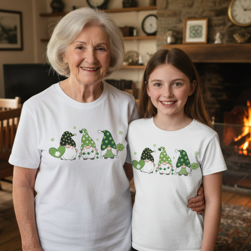 St Patrick's Day T-Shirt, St Patrick's Day Gnomes, Happy St Paddy's Day, Women's T-Shirt, Kiss Me I'm Irish, Ireland, Celtic, St Patrick