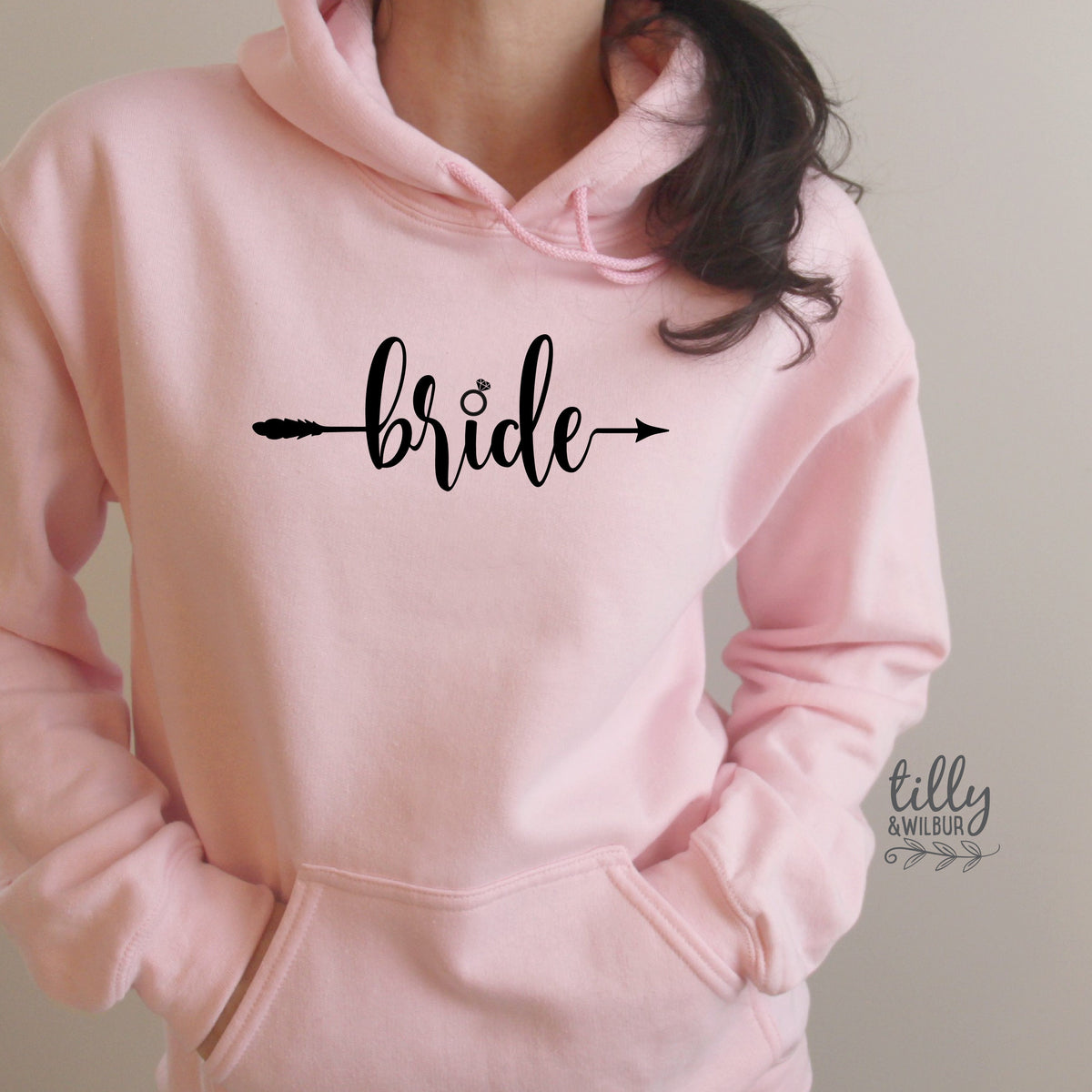 Bride Women&#39;s Hoodie, Wedding Gift, Wedding Party, Bridal Party, Newlywed, His and Hers, Bride T-Shirt, Hens Night, Bride-To-Be, Bride Tee