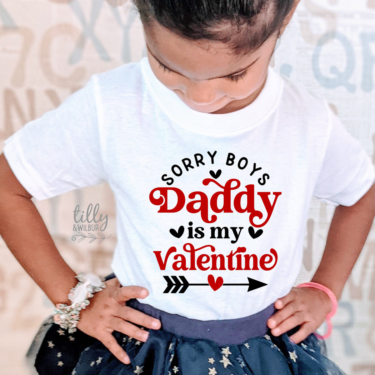 Sorry Boys Daddy Is My Valentine T-Shirt, Daddy&#39;s Little Valentine T-Shirt, Valentine&#39;s Day T-Shirt, Daughter Valentine&#39;s Day Gift, Dad Gift