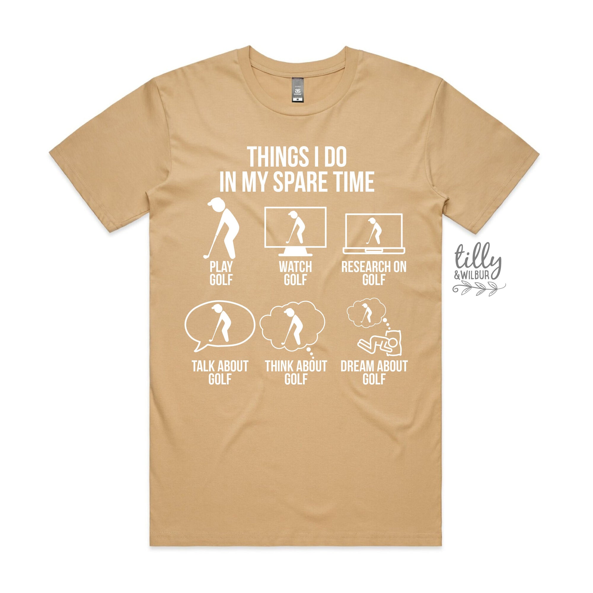 Golf T-Shirt, Things I Do In My Spare Time, Men's Golf T-Shirt, Funny Golf T-Shirt, Funny Dad T-Shirt, Golfer Gift, Men's Birthday, Golfing