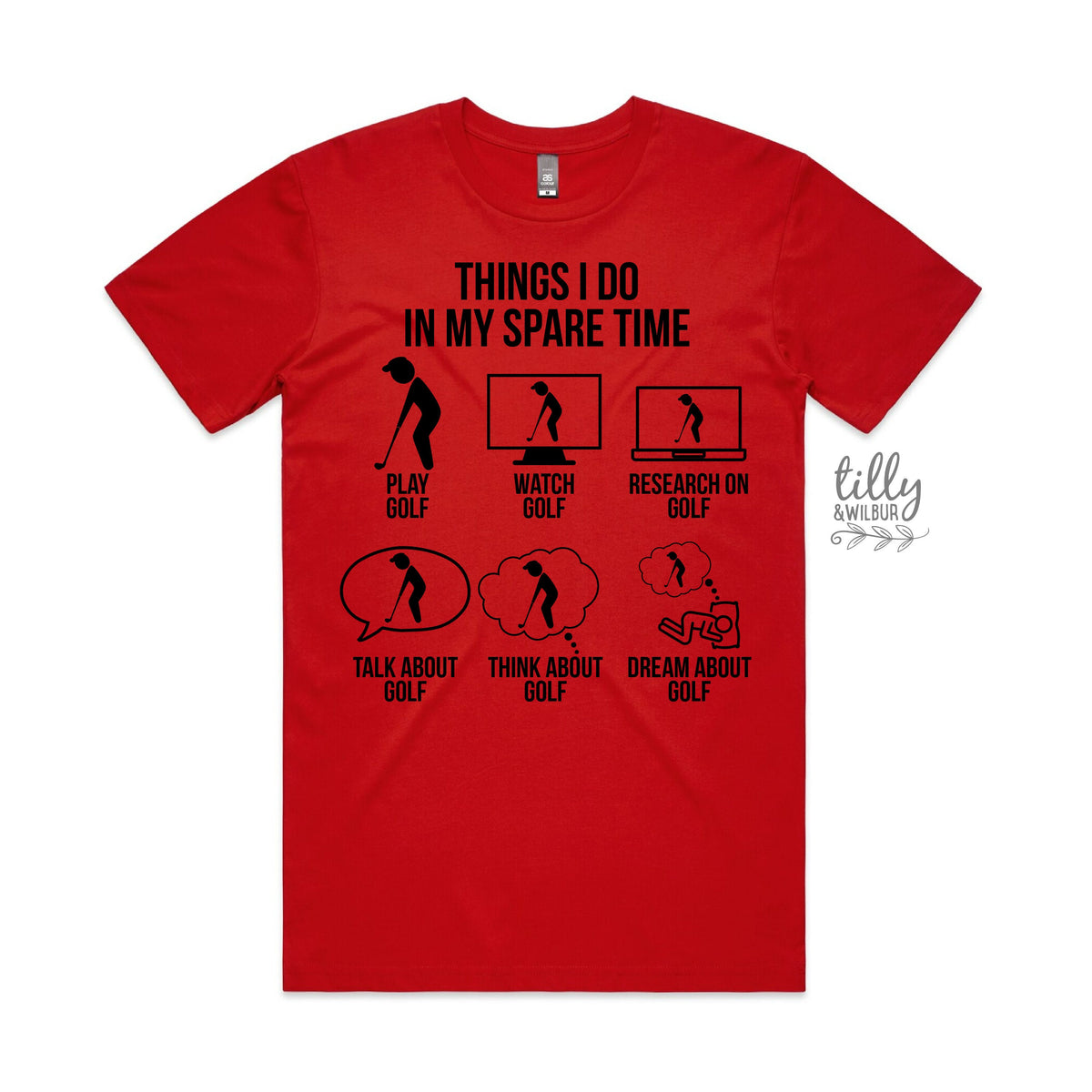 Golf T-Shirt, Things I Do In My Spare Time, Men&#39;s Golf T-Shirt, Funny Golf T-Shirt, Funny Dad T-Shirt, Golfer Gift, Men&#39;s Birthday, Golfing