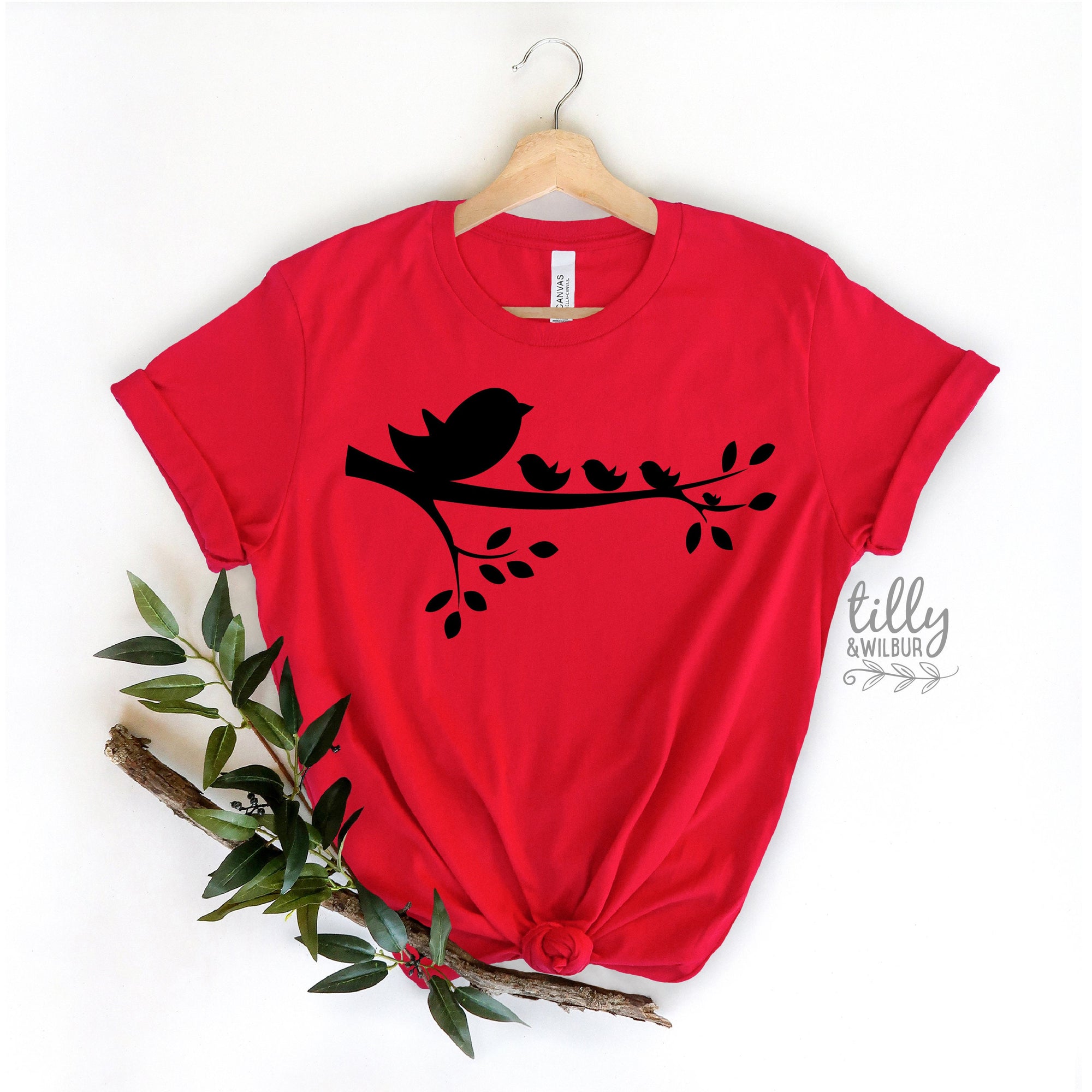 Mother's Day T-Shirt, Personalise Number Of Little Birds Per Number Of Children, First Mother's Day, 1st Mother's Day, Mama And Me, Best Mum