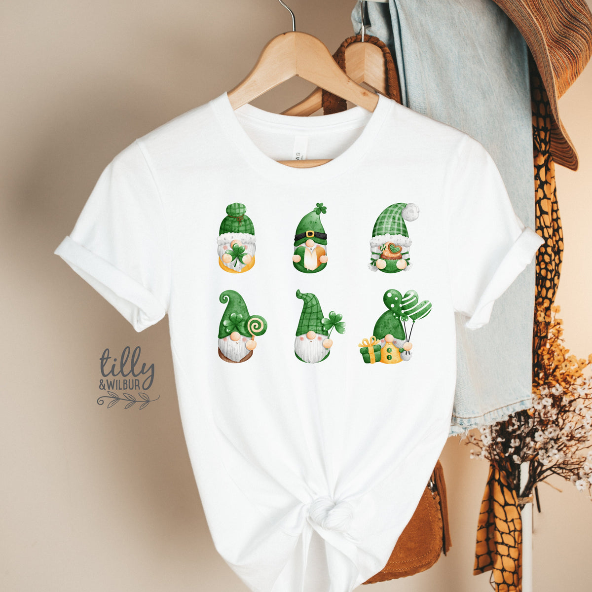 St Patrick&#39;s Day T-Shirt, St Patrick&#39;s Day Gnomes, Happy St Paddy&#39;s Day, Women&#39;s T-Shirt, Kiss Me I&#39;m Irish, Ireland, Celtic, St Patrick