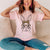 Easter T-Shirt For Women, Leopard Print Bunny Rabbit Print, Easter Bunny Shirt, Easter Egg Hunt, Easter Gift, Women's Easter T-Shirt Gift