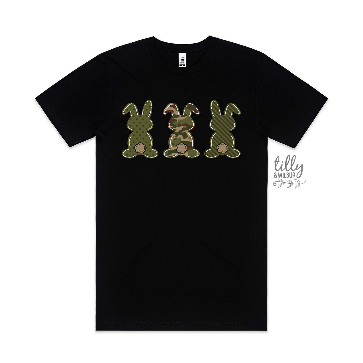 Easter T-Shirt, Men&#39;s Easter T-Shirt, Easter Egg Hunt T-Shirt, Men&#39;s Easter Gift, Men&#39;s Easter Outfit, Camo Bunny Rabbits, Camouflage Easter