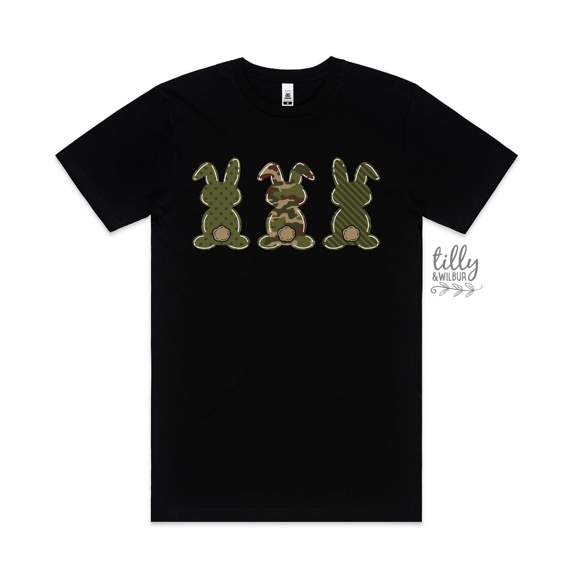 Easter T-Shirt, Men's Easter T-Shirt, Easter Egg Hunt T-Shirt, Men's Easter Gift, Men's Easter Outfit, Camo Bunny Rabbits, Camouflage Easter