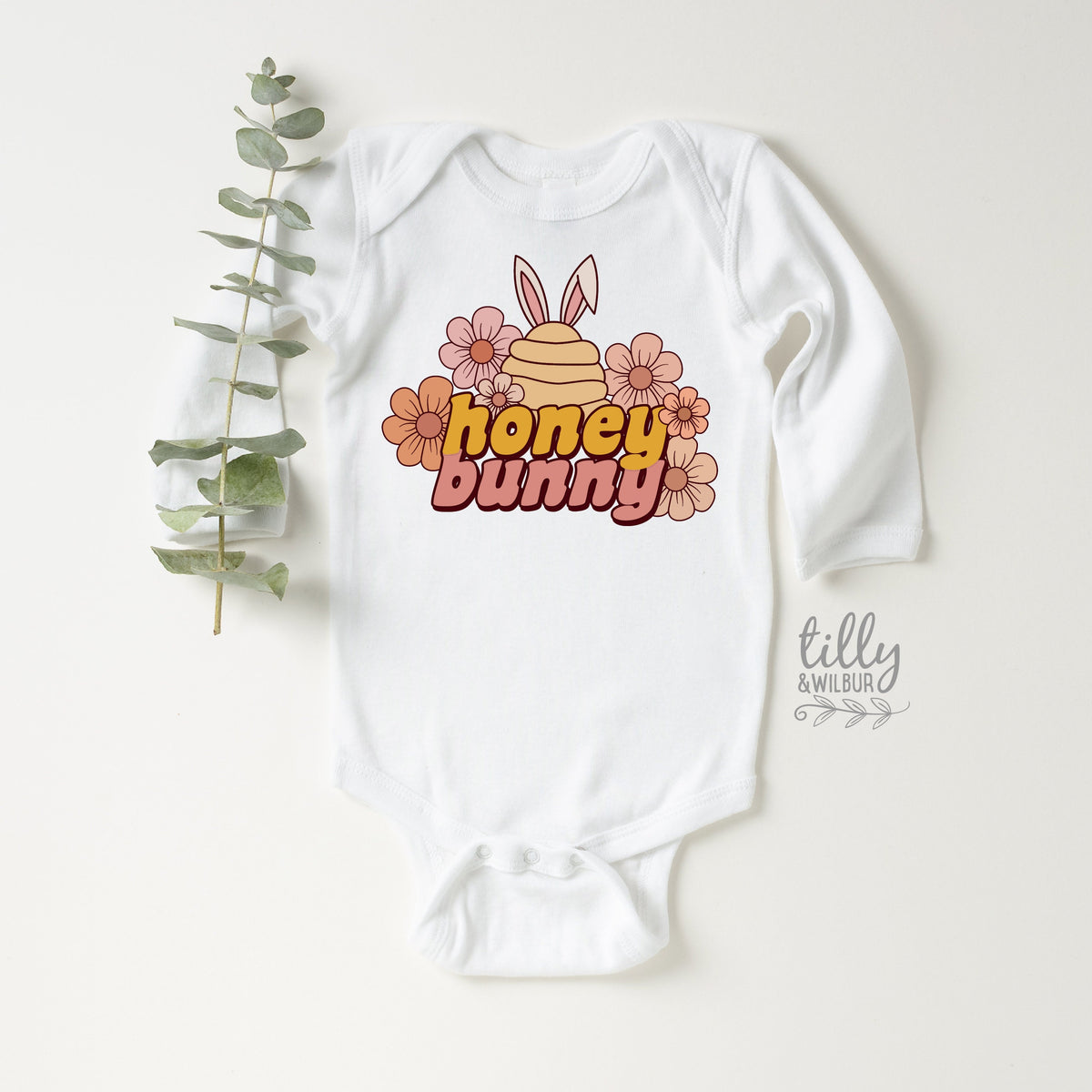 Honey Bunny 1st Easter Baby Bodysuit, First Easter Baby Bodysuit, Newborn Easter Gift, 1st Easter Outfit, Baby&#39;s 1st Easter, Bunny Rabbit