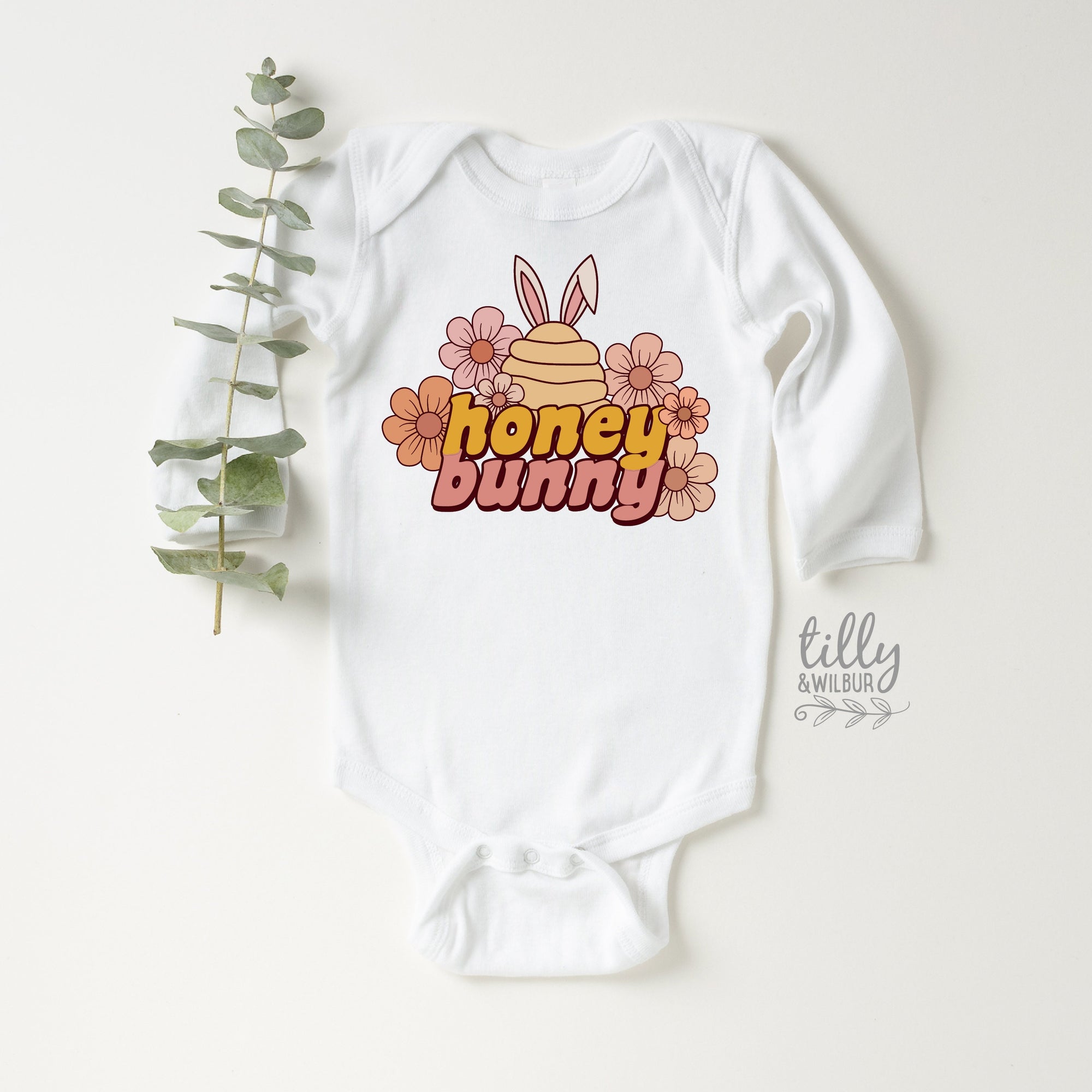 Honey Bunny 1st Easter Baby Bodysuit, First Easter Baby Bodysuit, Newborn Easter Gift, 1st Easter Outfit, Baby's 1st Easter, Bunny Rabbit