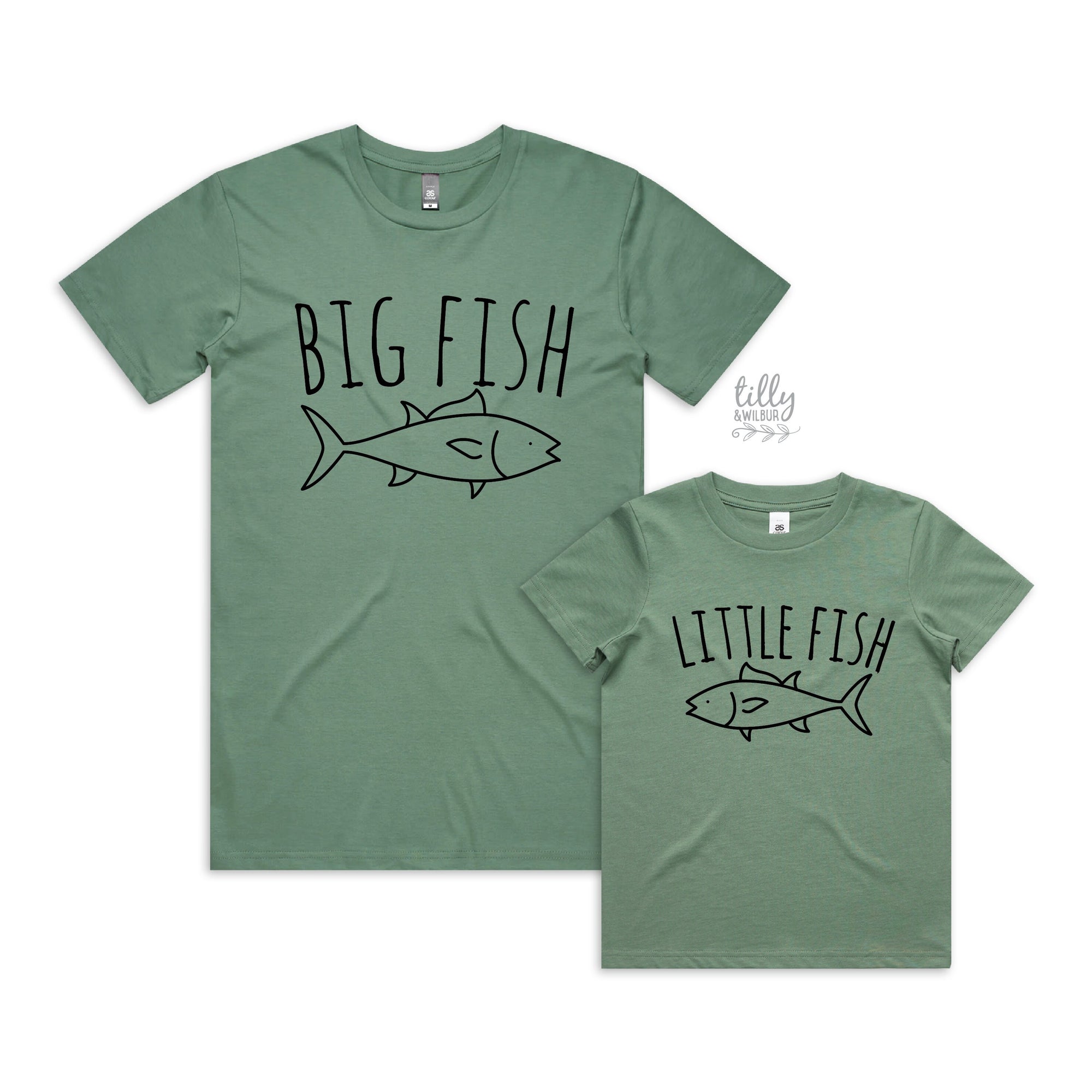 Big Fish Little Fish Father Son Matching Shirts, Big Fish Little Fish, Matching Dad And Baby, Matching Dad And Kid, Father's Day Gift, Daddy