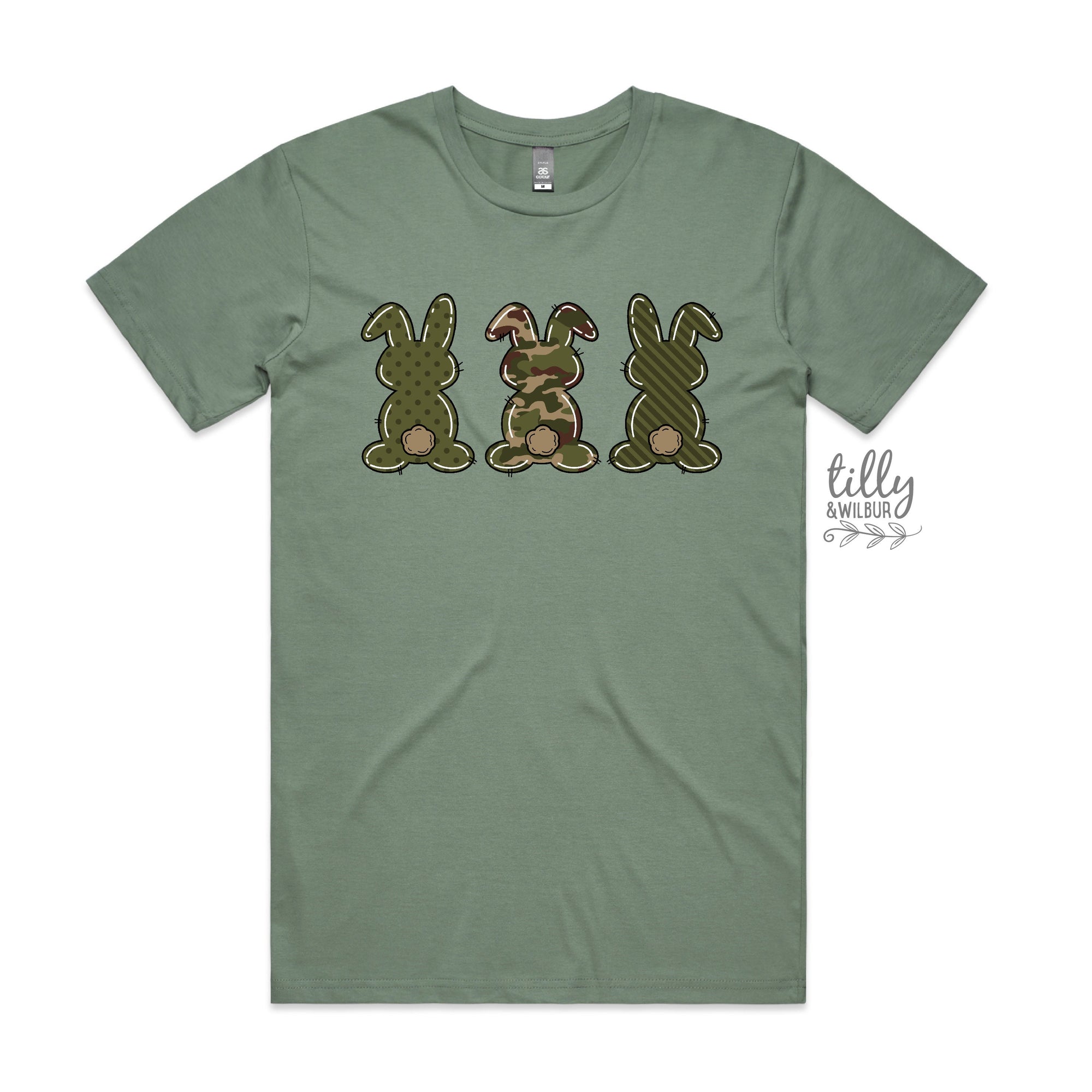 Easter T-Shirt, Men's Easter T-Shirt, Easter Egg Hunt T-Shirt, Men's Easter Gift, Men's Easter Outfit, Camo Bunny Rabbits, Camouflage Easter