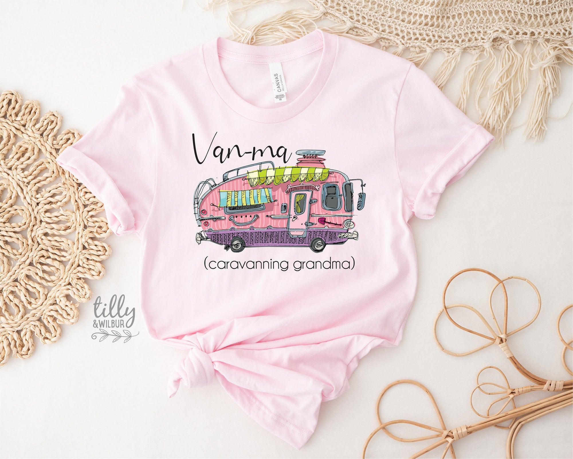 Grandma T-Shirt, Van-Ma Caravanning Grandma, Funny Grandma T-Shirt, Grey Nomad T-Shirt, Grandmother T-Shirt, Gran Gift, Grandparents T-Shirt