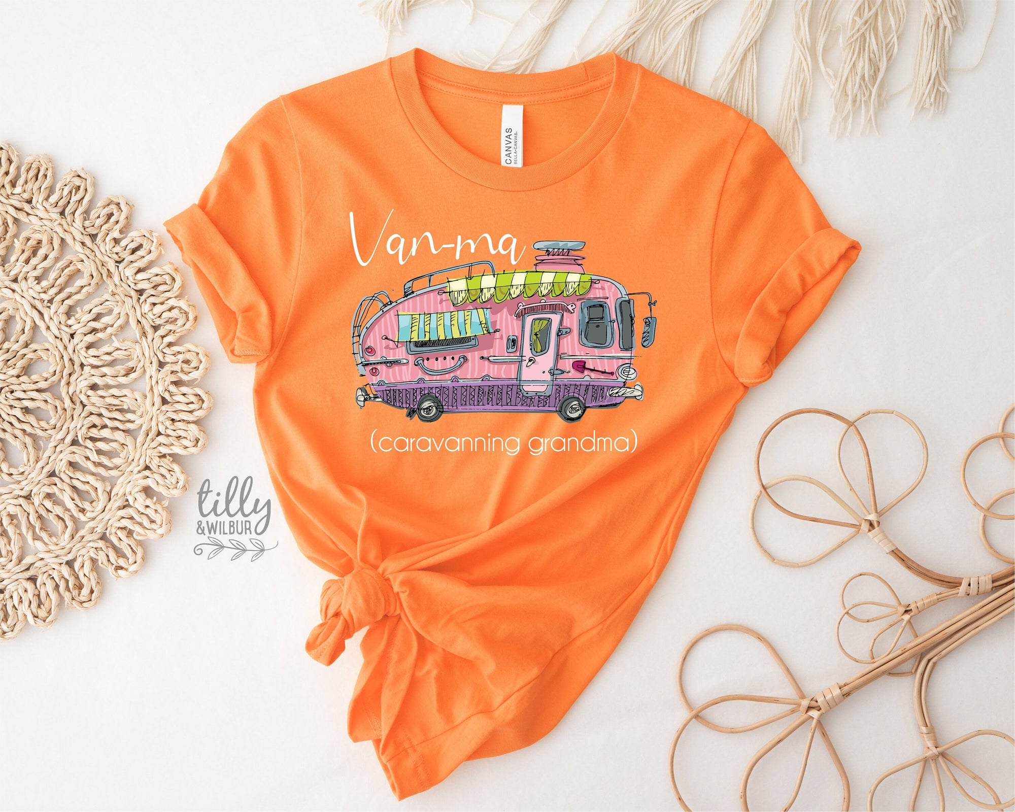 Grandma T-Shirt, Van-Ma Caravanning Grandma, Funny Grandma T-Shirt, Grey Nomad T-Shirt, Grandmother T-Shirt, Gran Gift, Grandparents T-Shirt