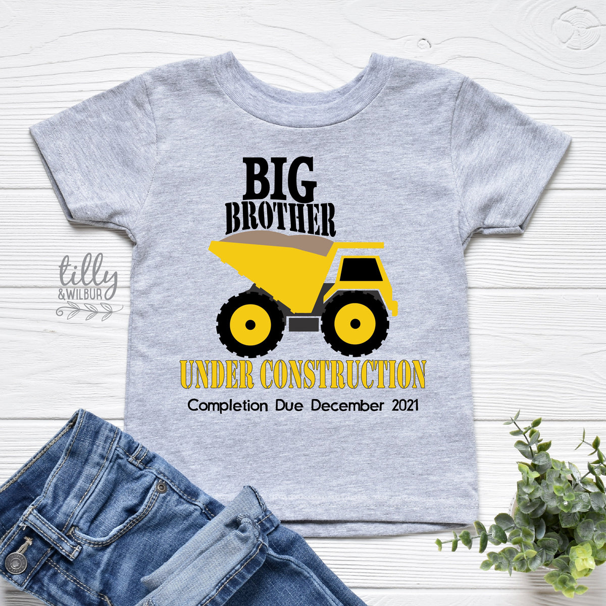 Big Brother T-Shirt, Big Brother Under Construction T-Shirt, Promoted To Big Brother, I'm Going To Be A Big Brother, Pregnancy Announcement