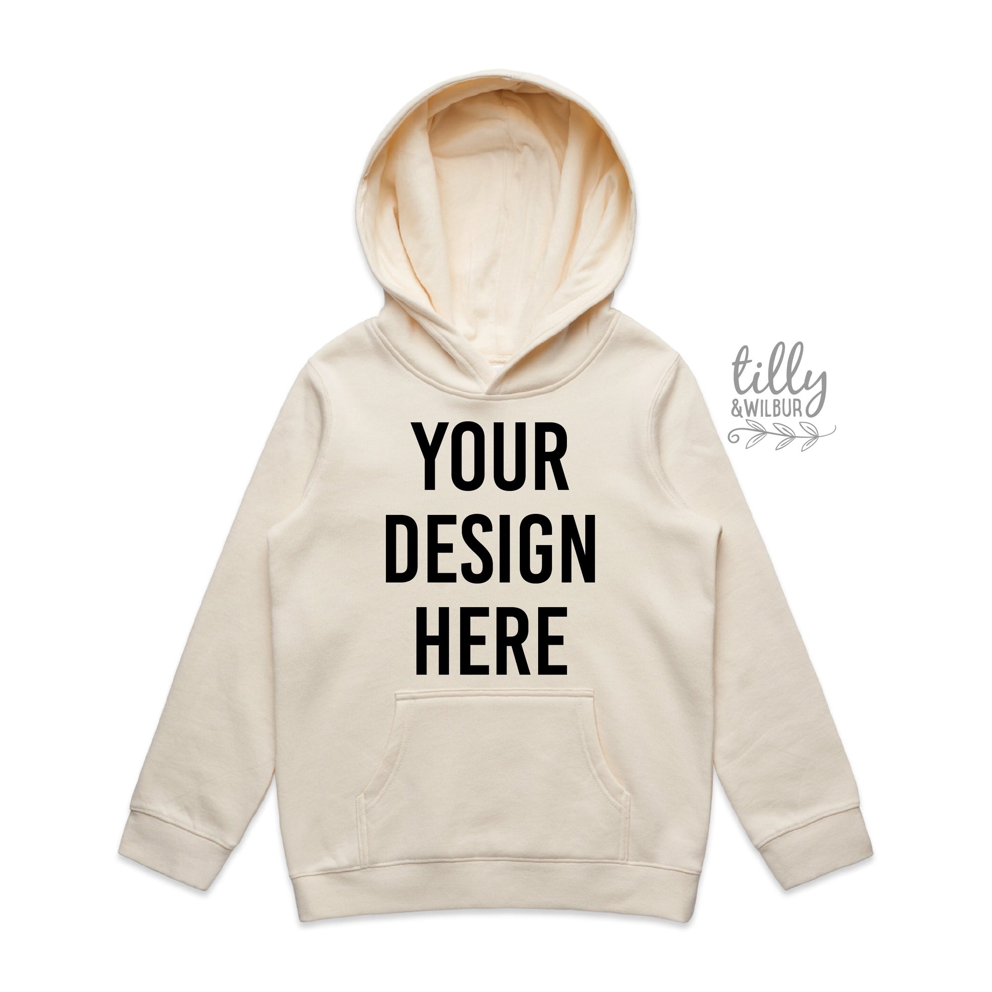 Kids Hoodie, Personalised Hoodie, Your Text Here Hoodie, Your Design Here, Birthday Hoodie, Big Brother Hoodie, Big Sister Hoodie, ECRU