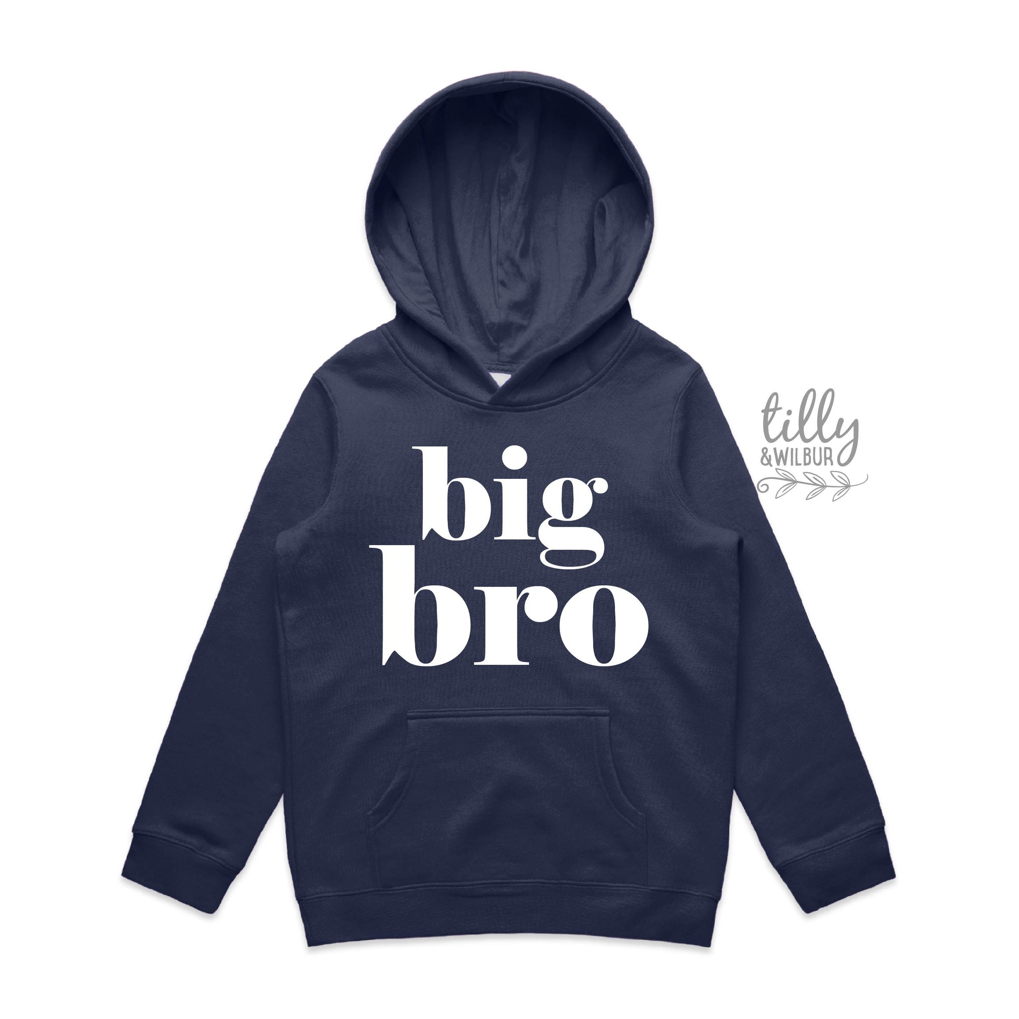 Big Bro Hoodie, Promoted To Big Brother Jumper, Big Brother Sweatshirt, I'm Going To Be A Big Brother, Pregnancy Announcement MIDNIGHT BLUE